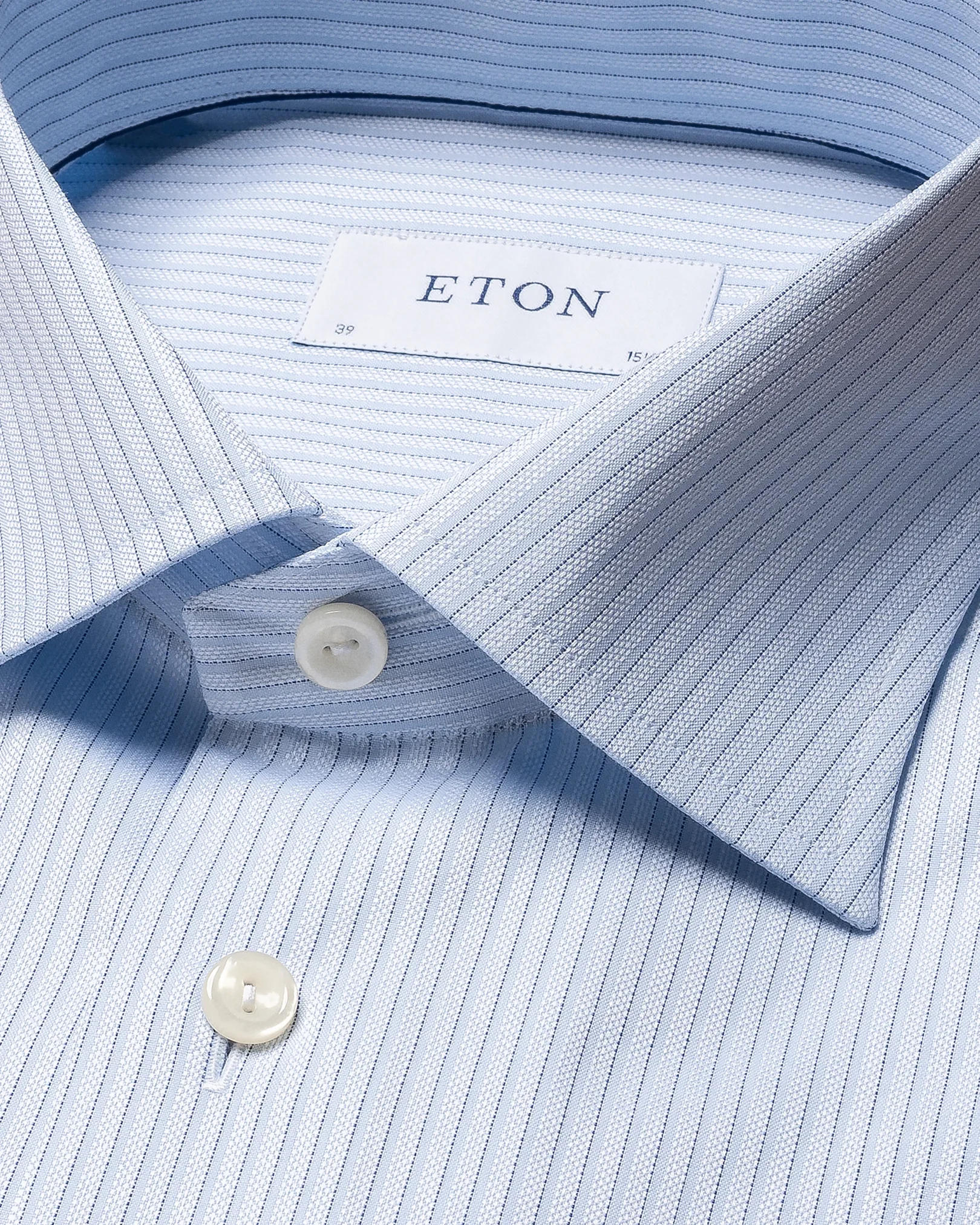 Eton - light blue tonal striped shirt
