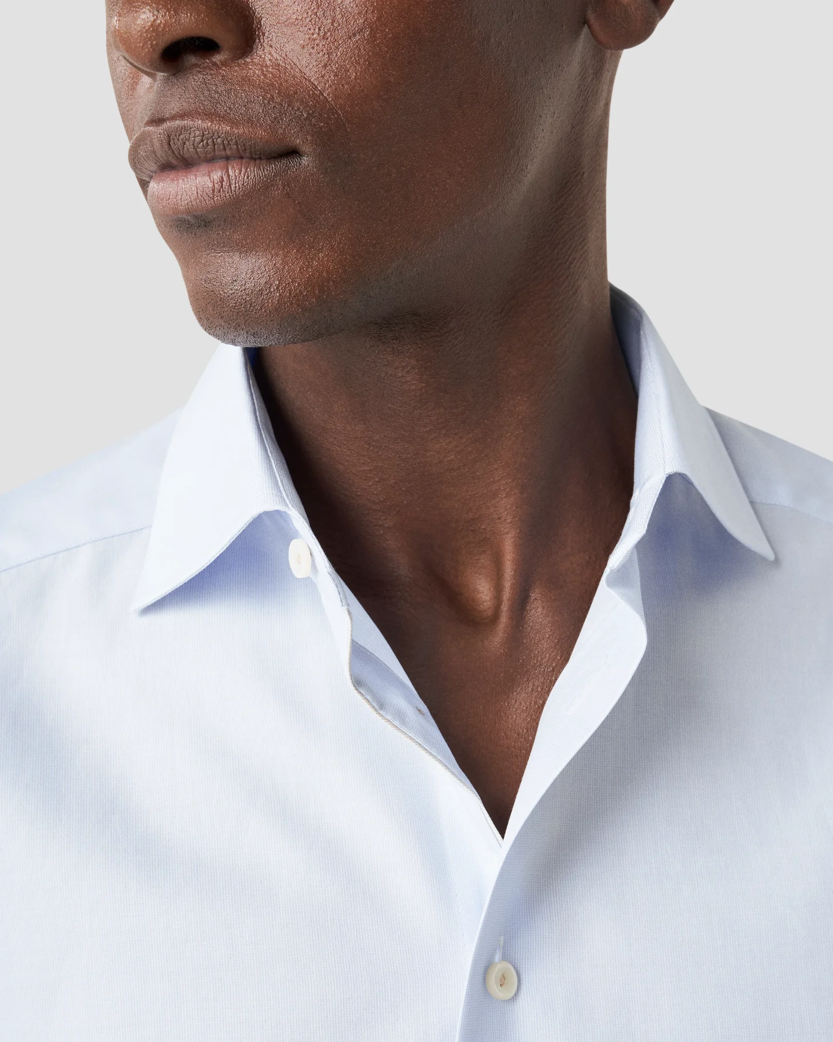 Eton - light blue twill passpoal shirt