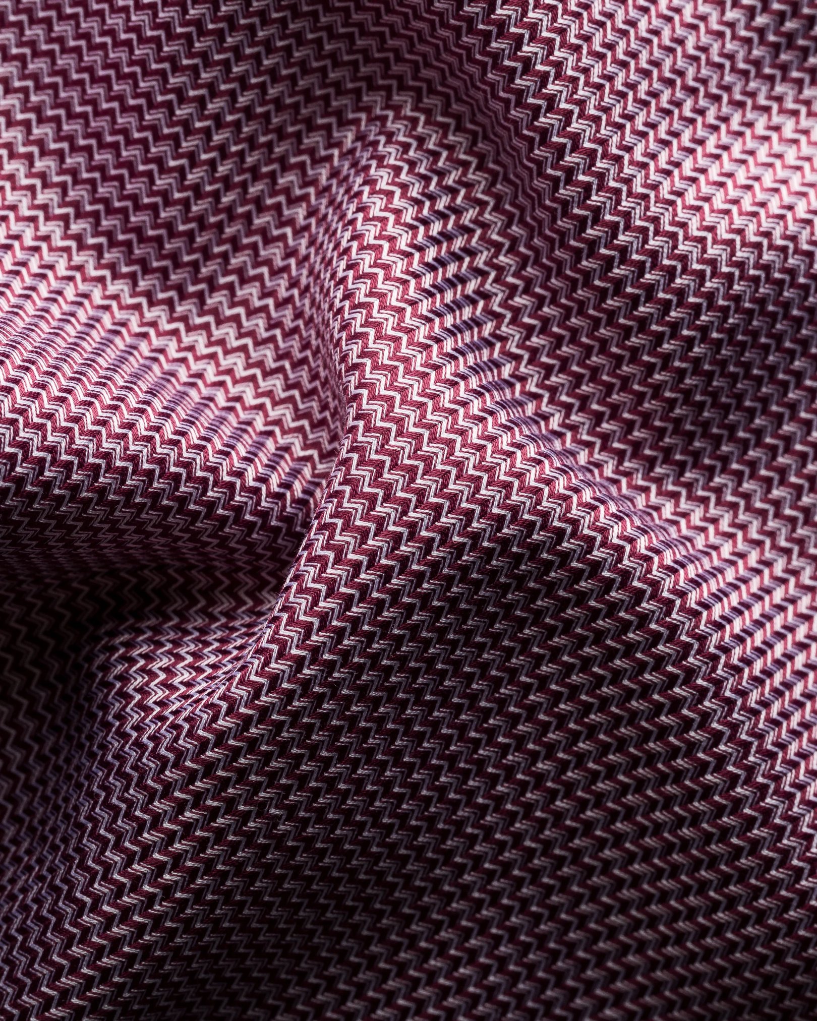 Eton - burgundy micro check king twill shirt