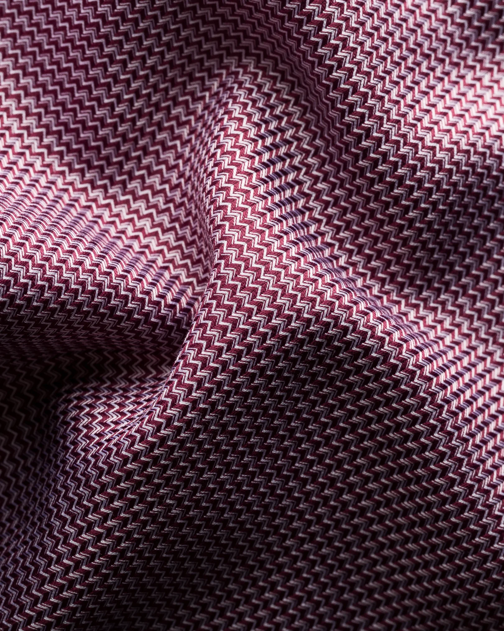 Eton - burgundy micro check king twill shirt