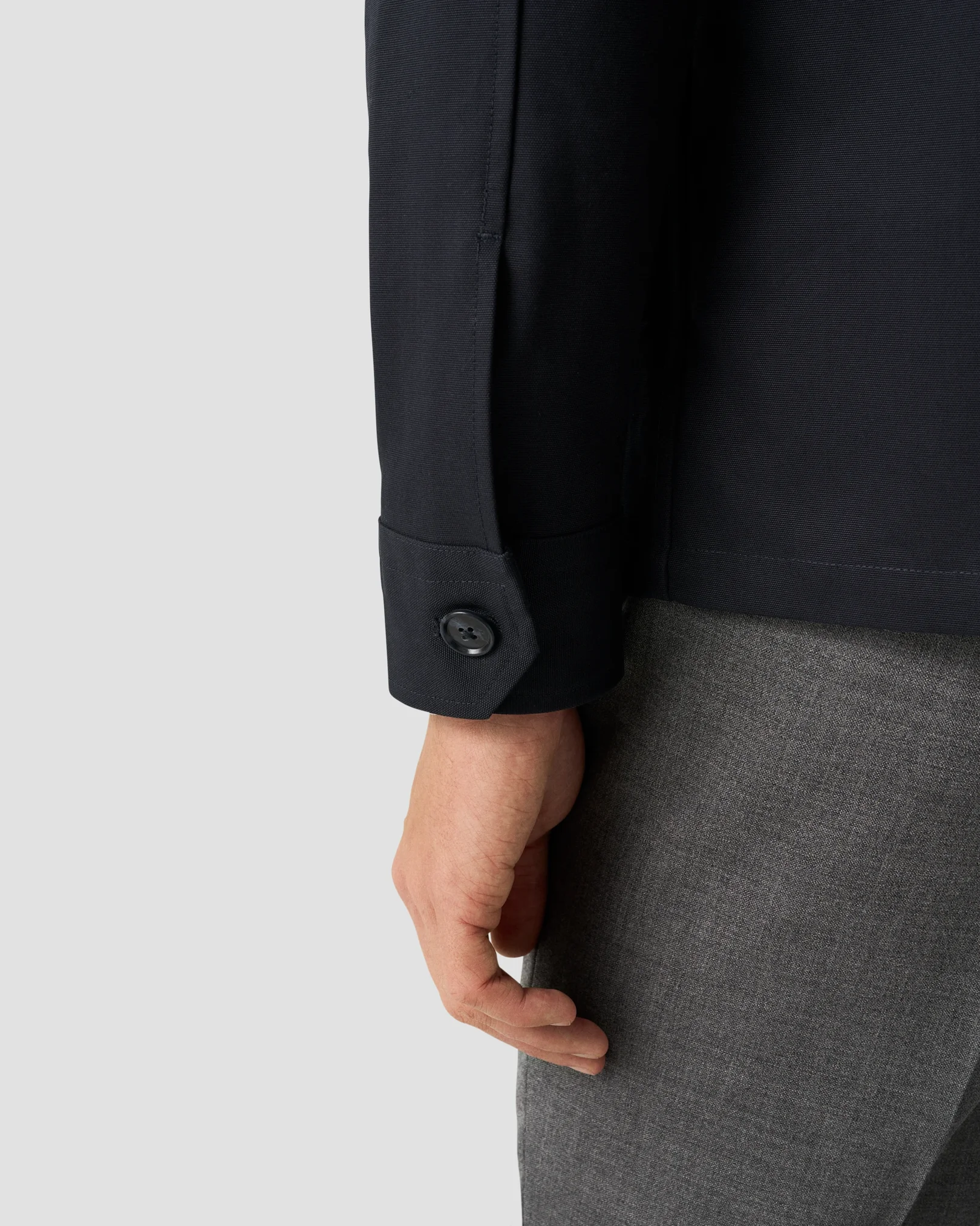 Eton - navy blue canvas overshirt