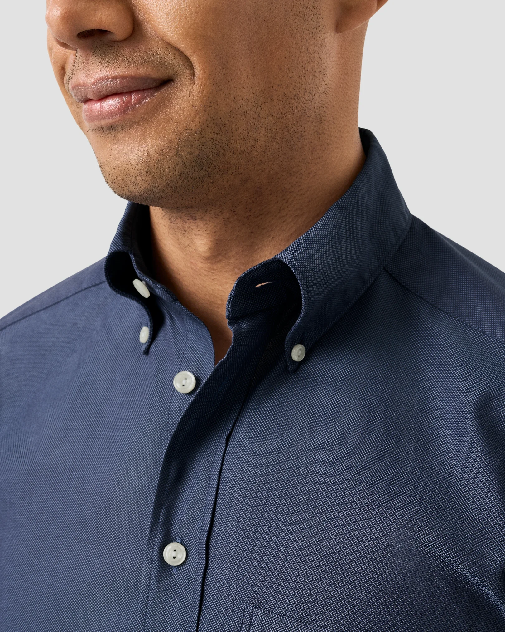 Eton - solid royal oxford shirt navy blue