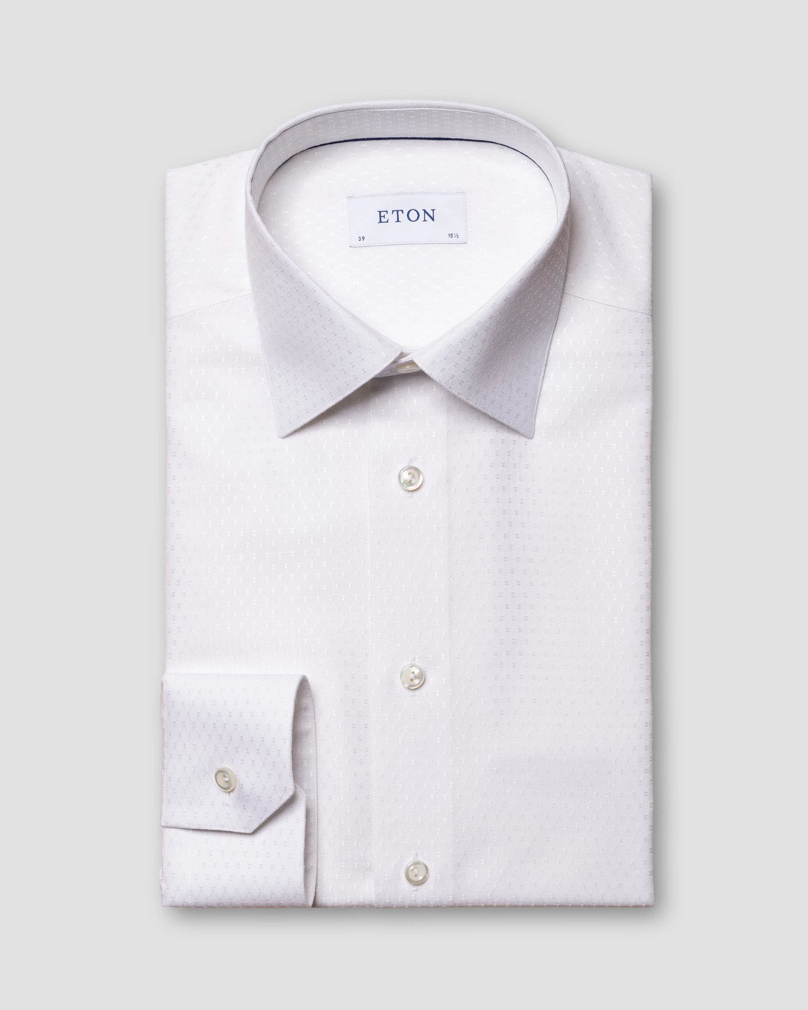 Eton - white jacquard moderate