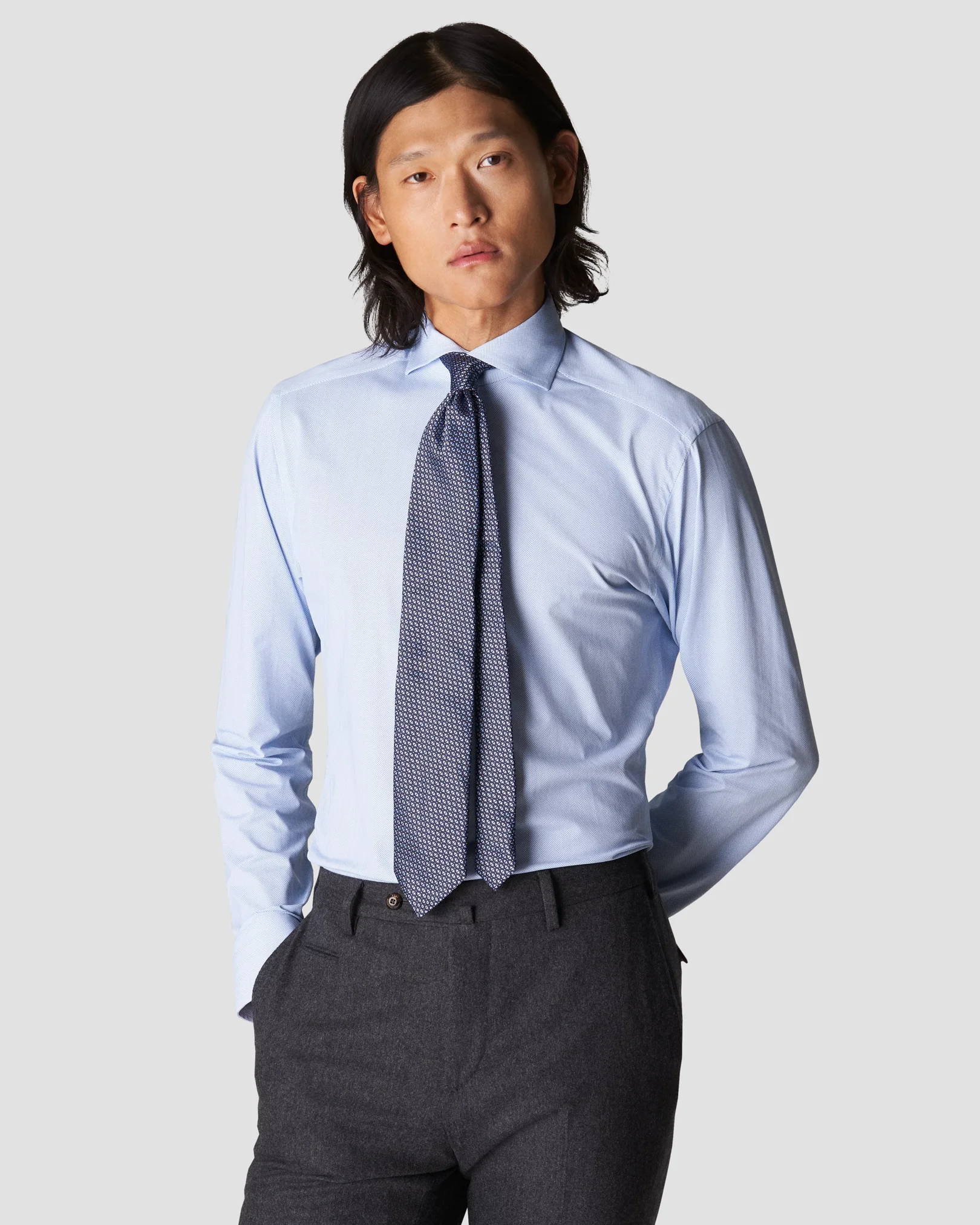 Eton - light blue 4 waystretch