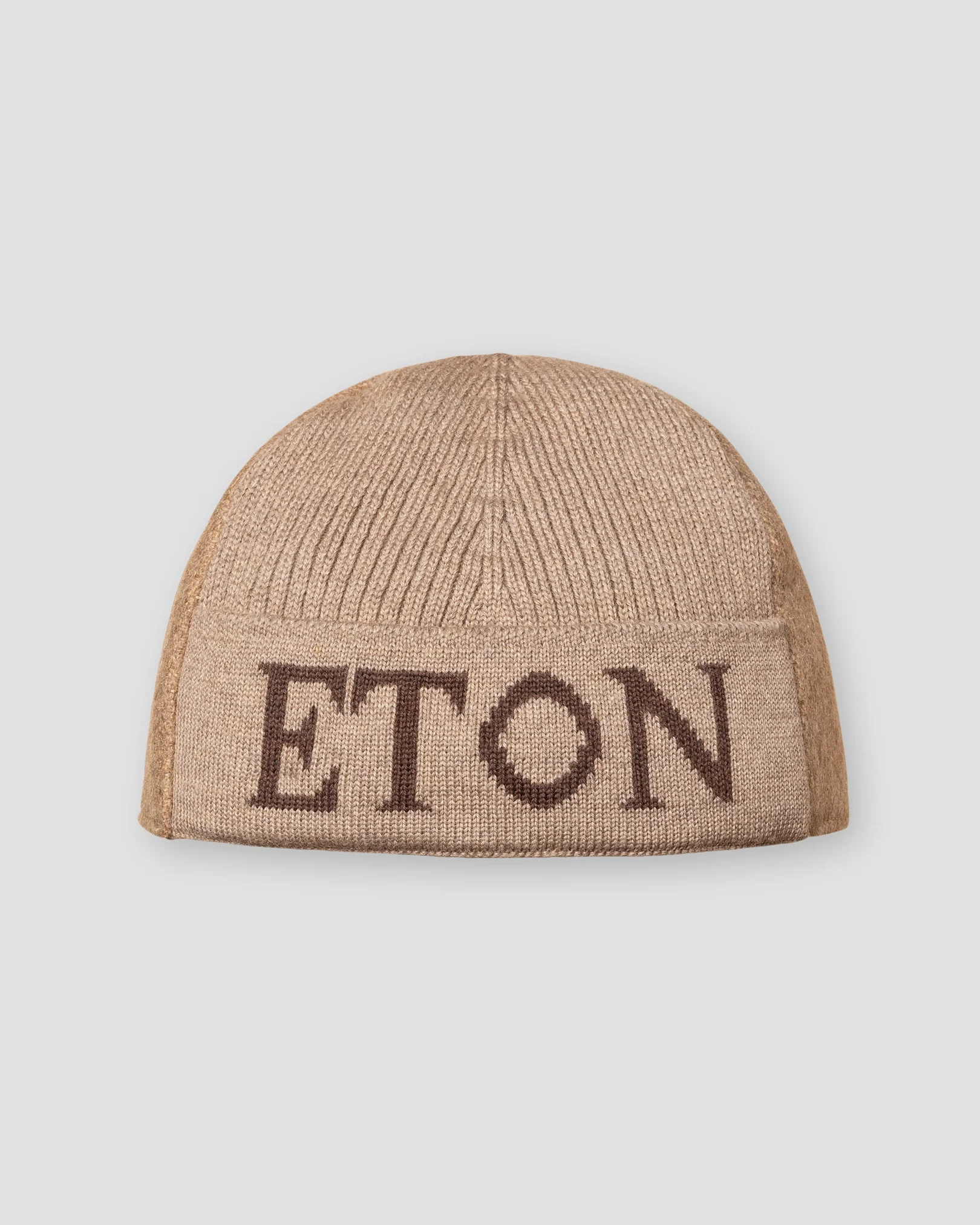 Eton - beige flannel logo baseball cap
