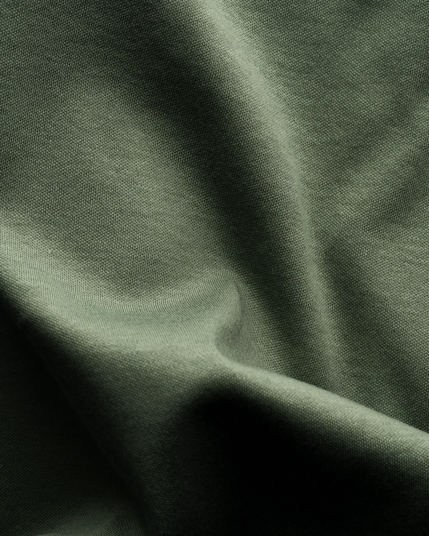 Eton - dark green cotton interlock polo shirt