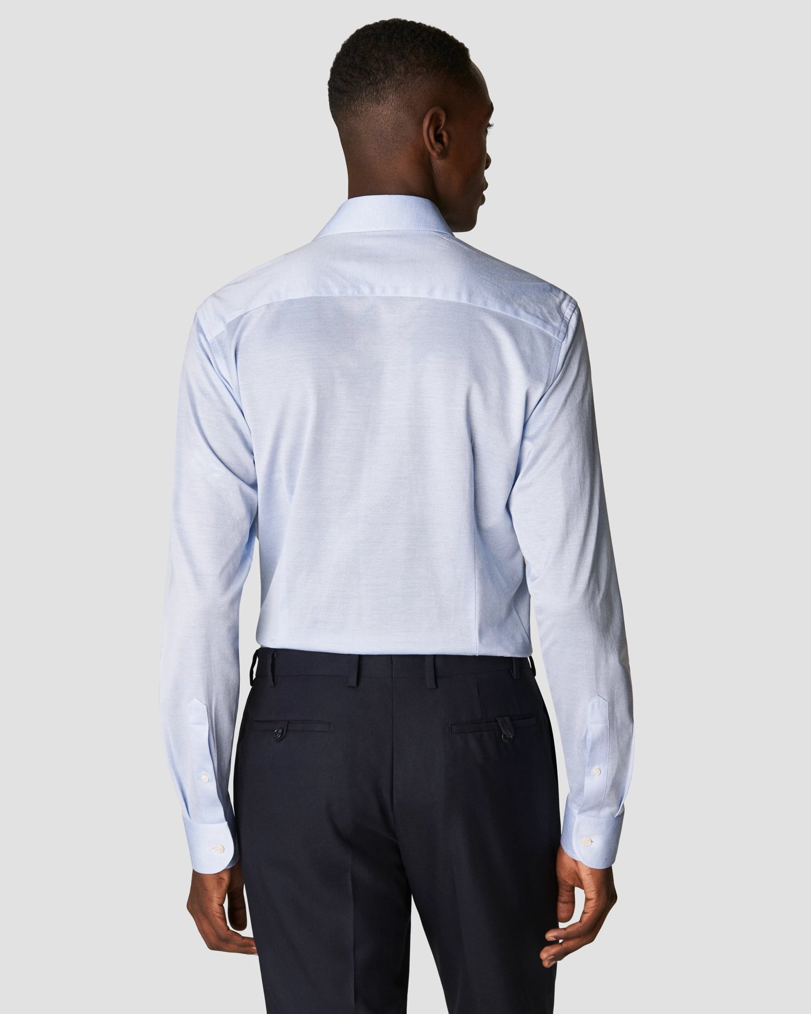 Eton - light blue jacquard widespread