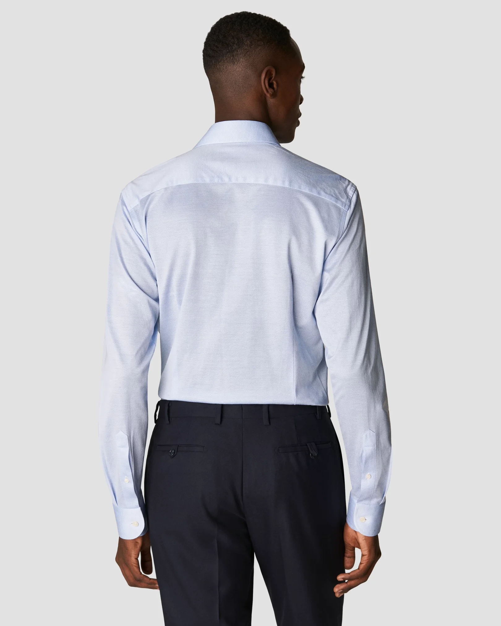 Eton - light blue jacquard widespread