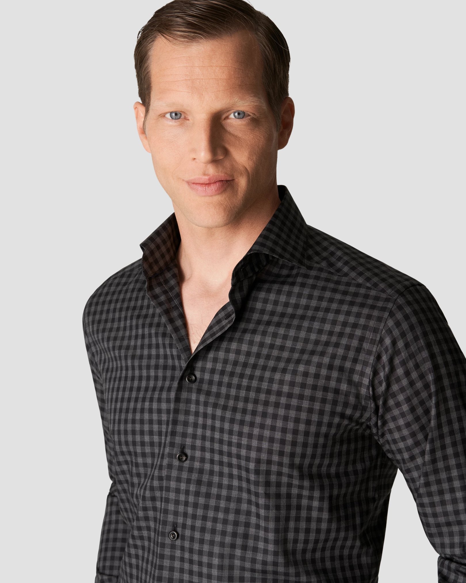 Eton - dark grey lightweight oxford