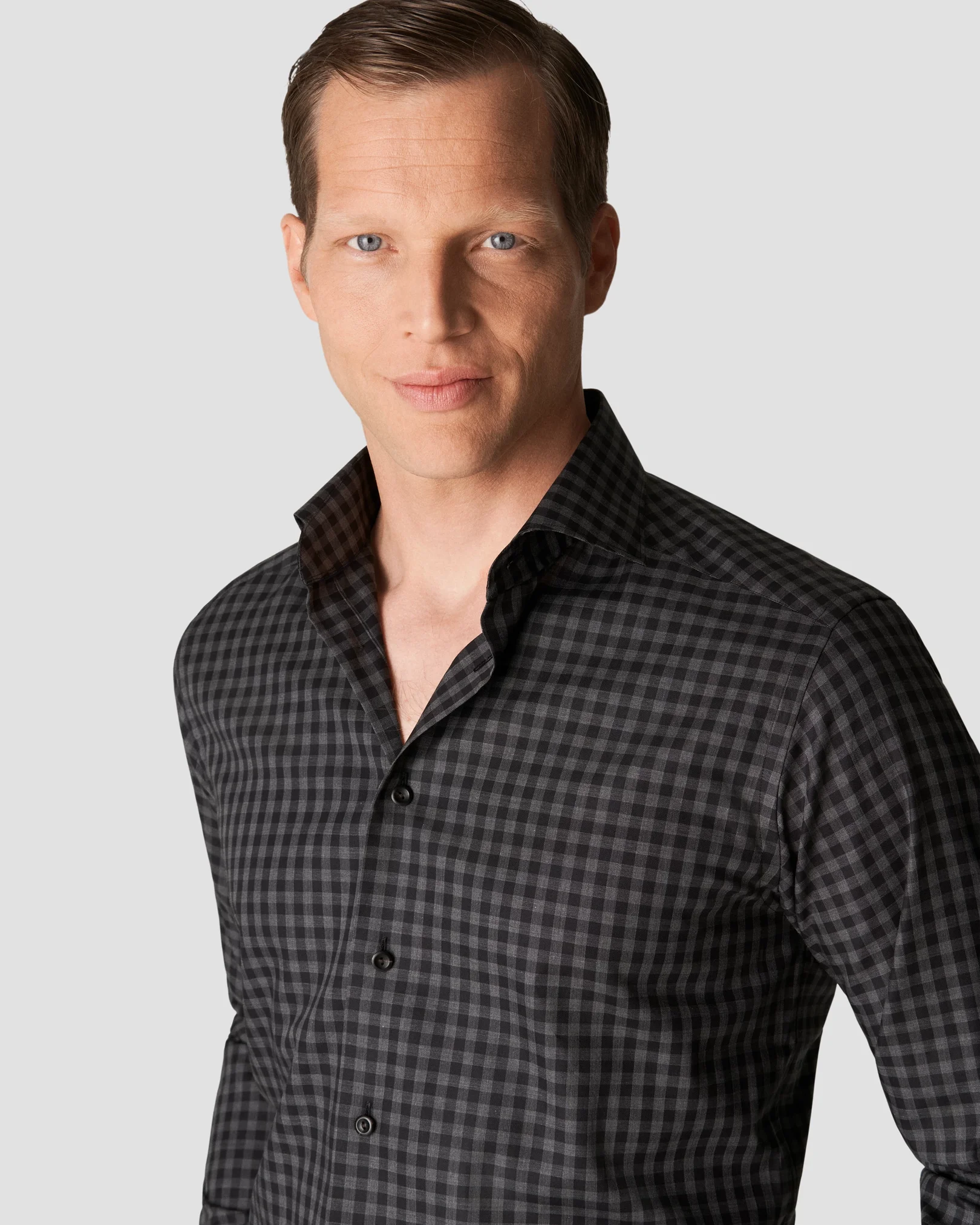 Eton - dark grey lightweight oxford