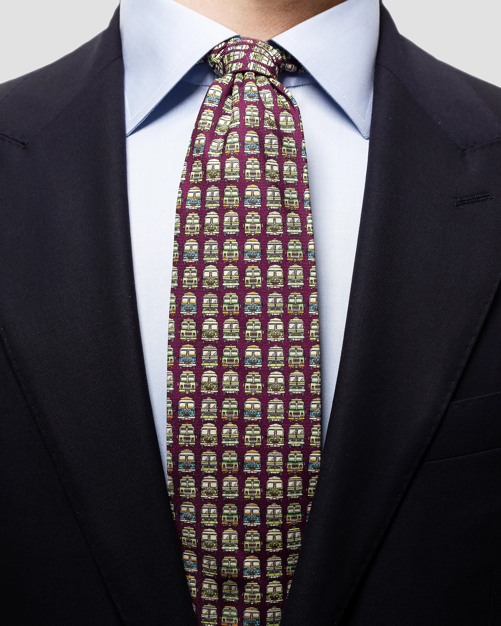 Eton - purple trucks tie