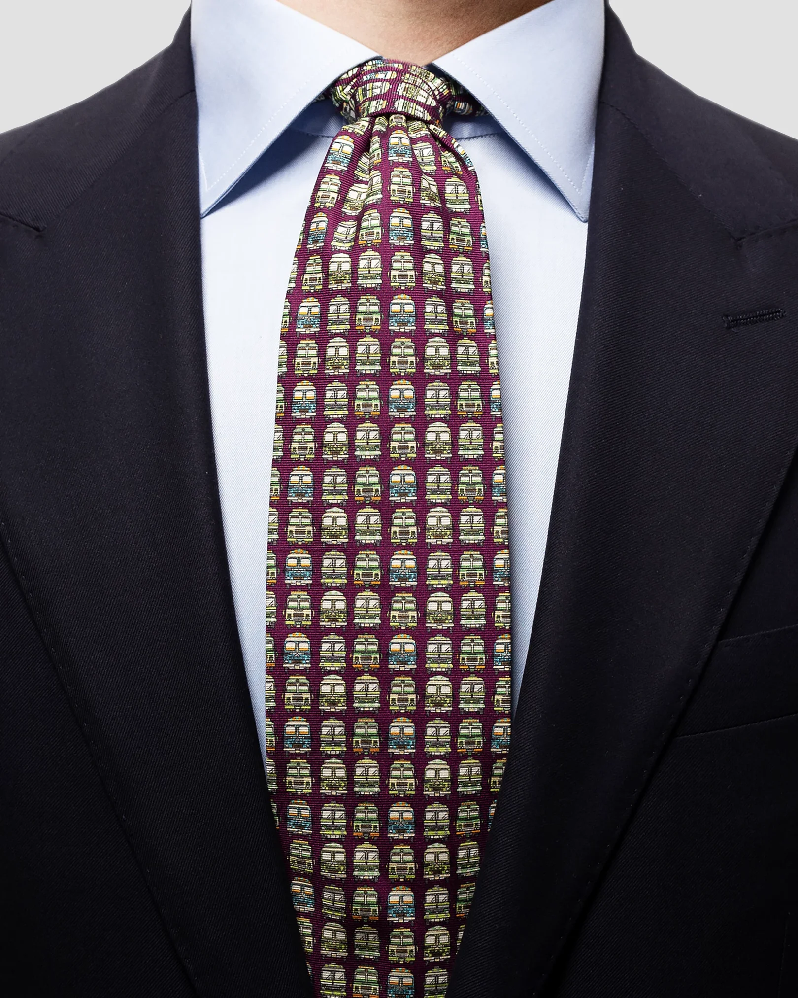Eton - purple trucks tie