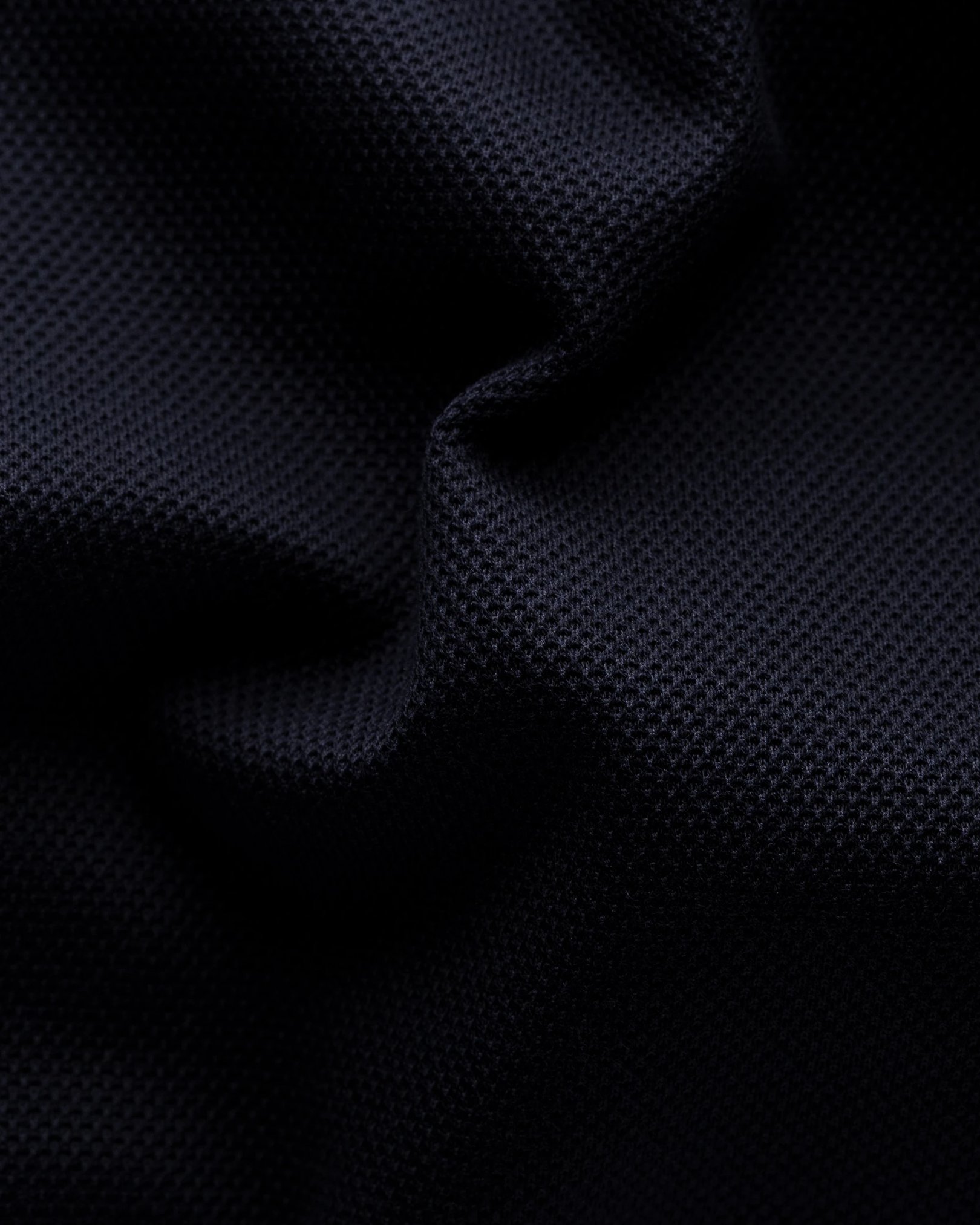 Eton - navy blue pique button under