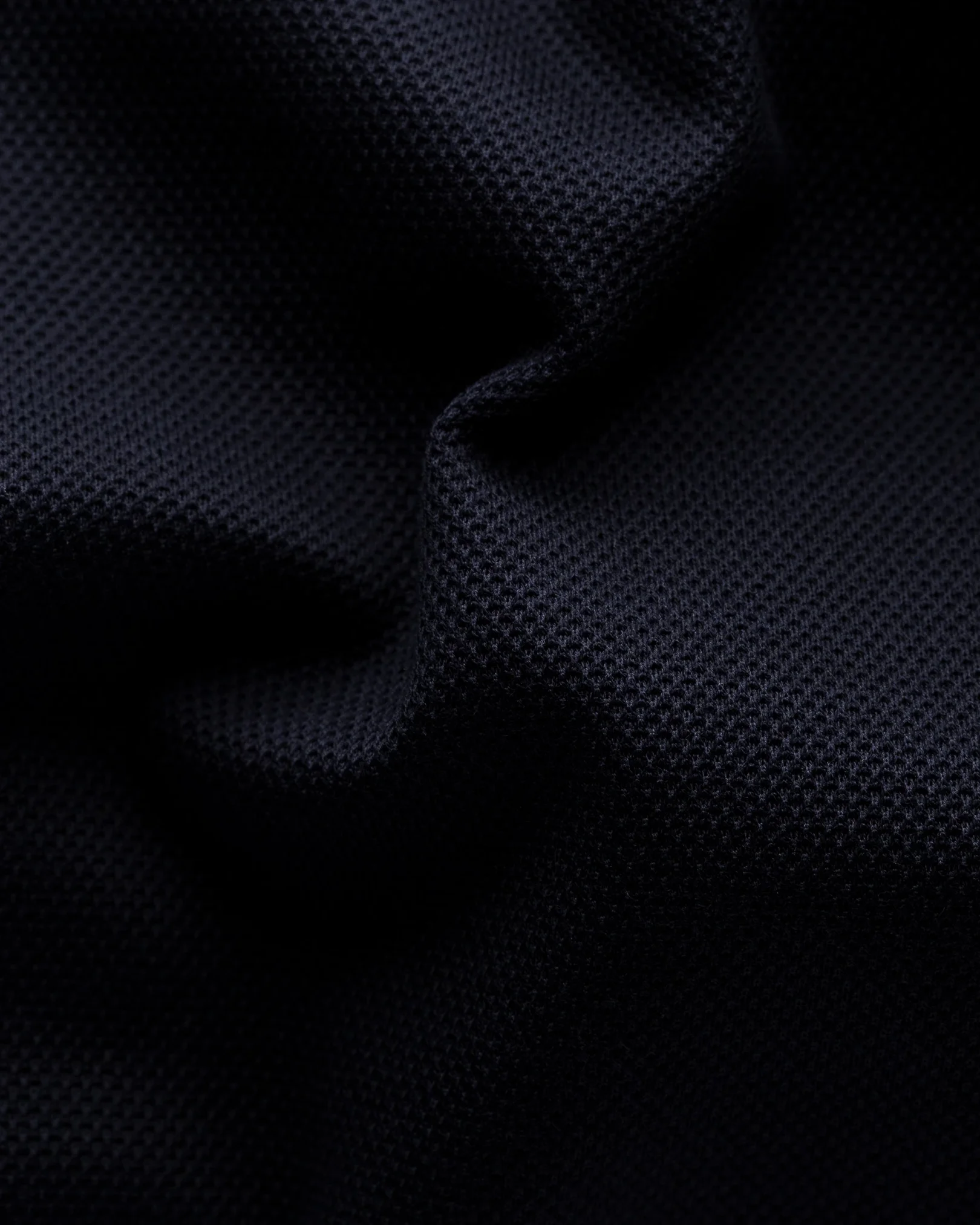 Eton - navy blue pique button under