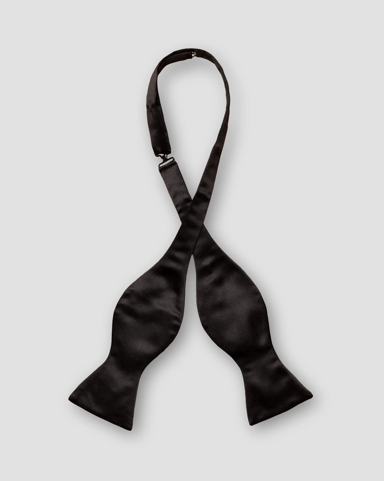 Eton - Black Silk Bow Tie – Self Tied