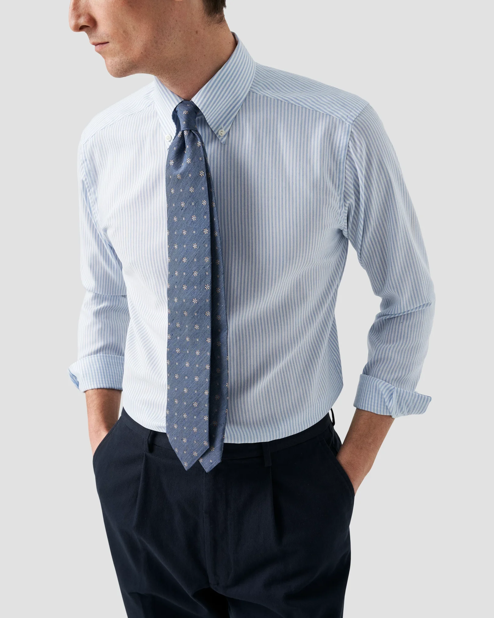 Eton - light blue fine oxford shirt