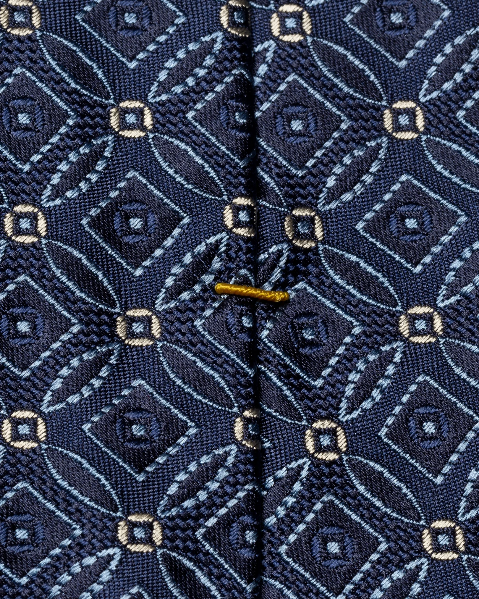 Eton - mid blue geometric silk tie