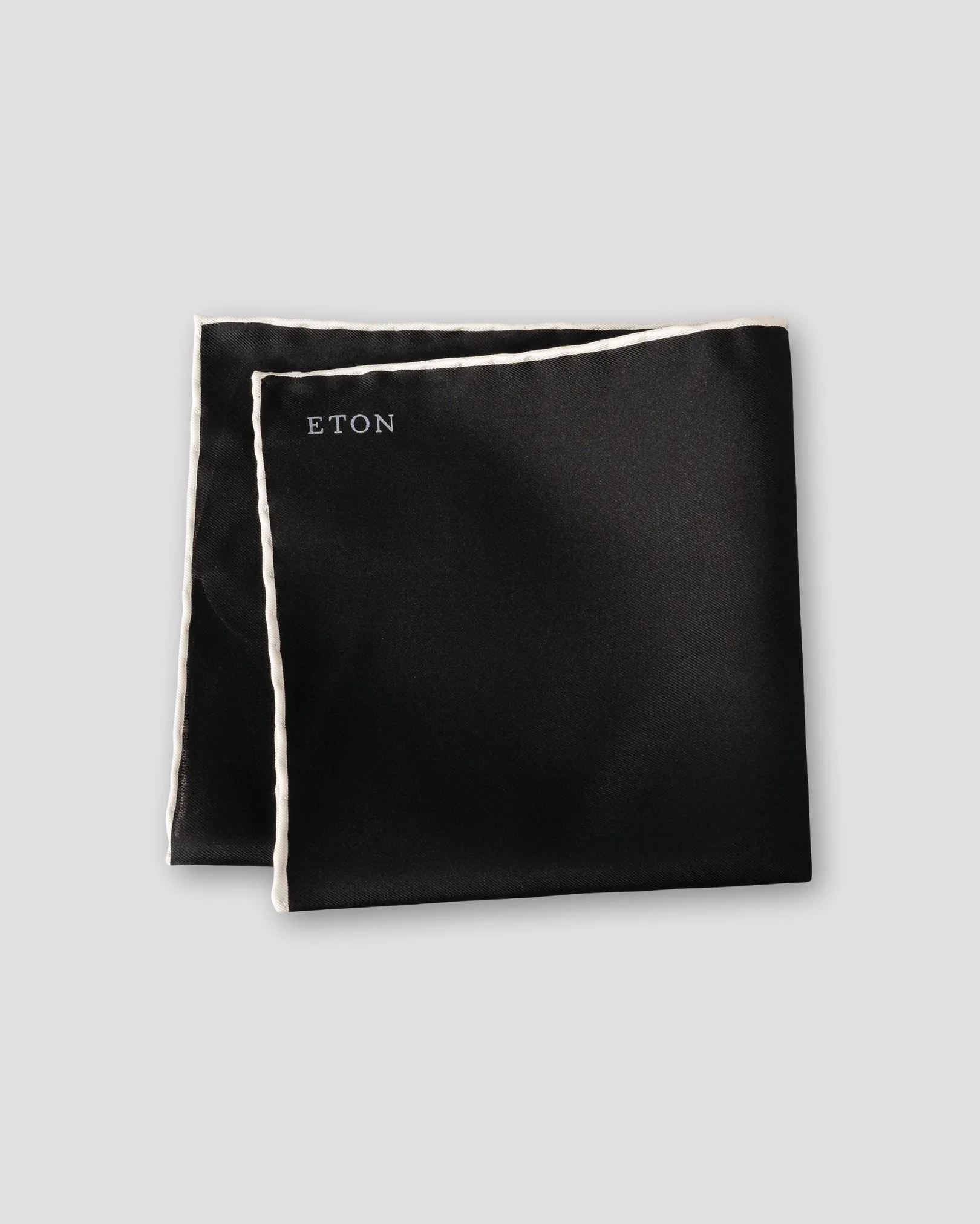 Eton - black silk pocket square