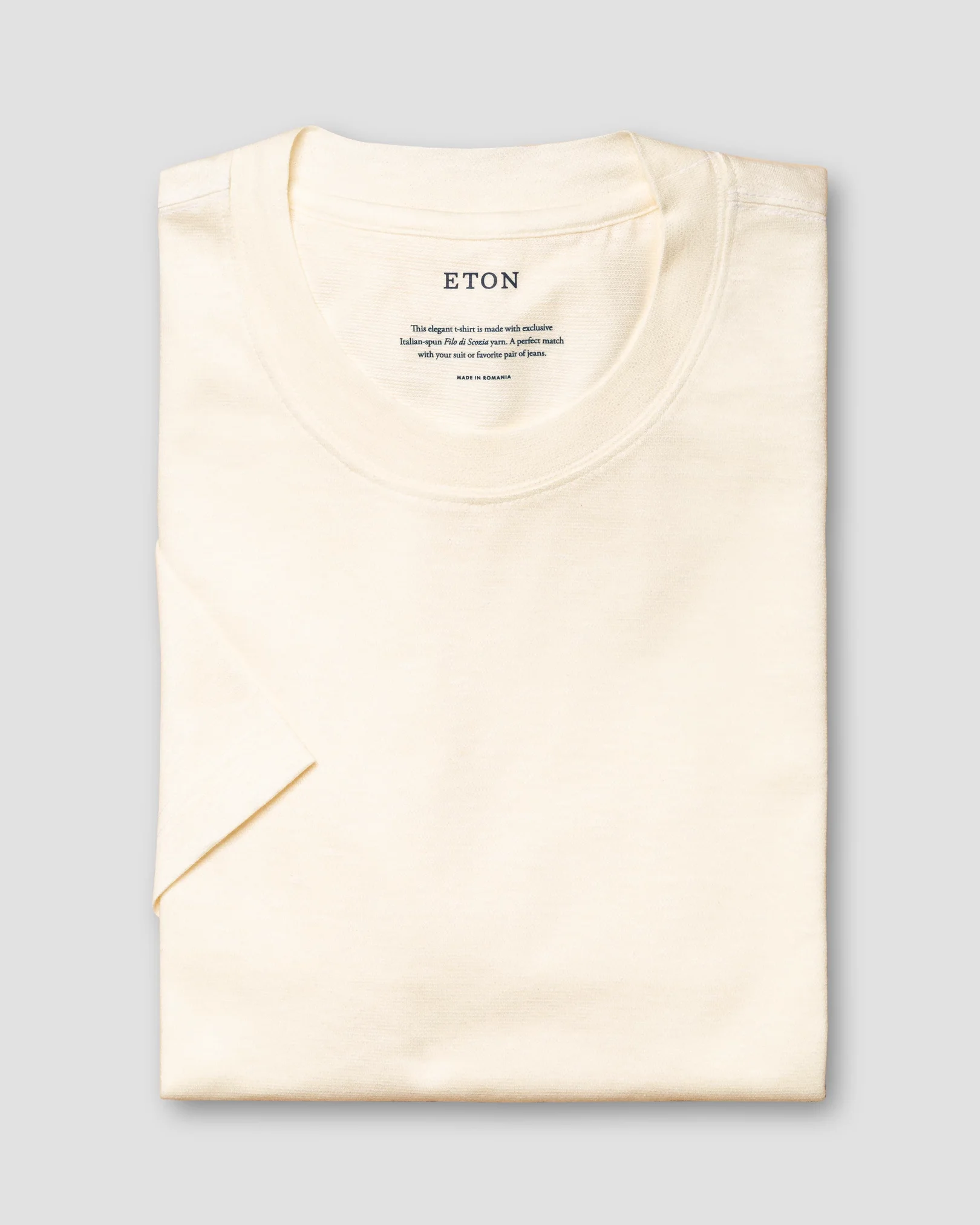 Eton - white pique t shirt short sleeve boxfit t shirt