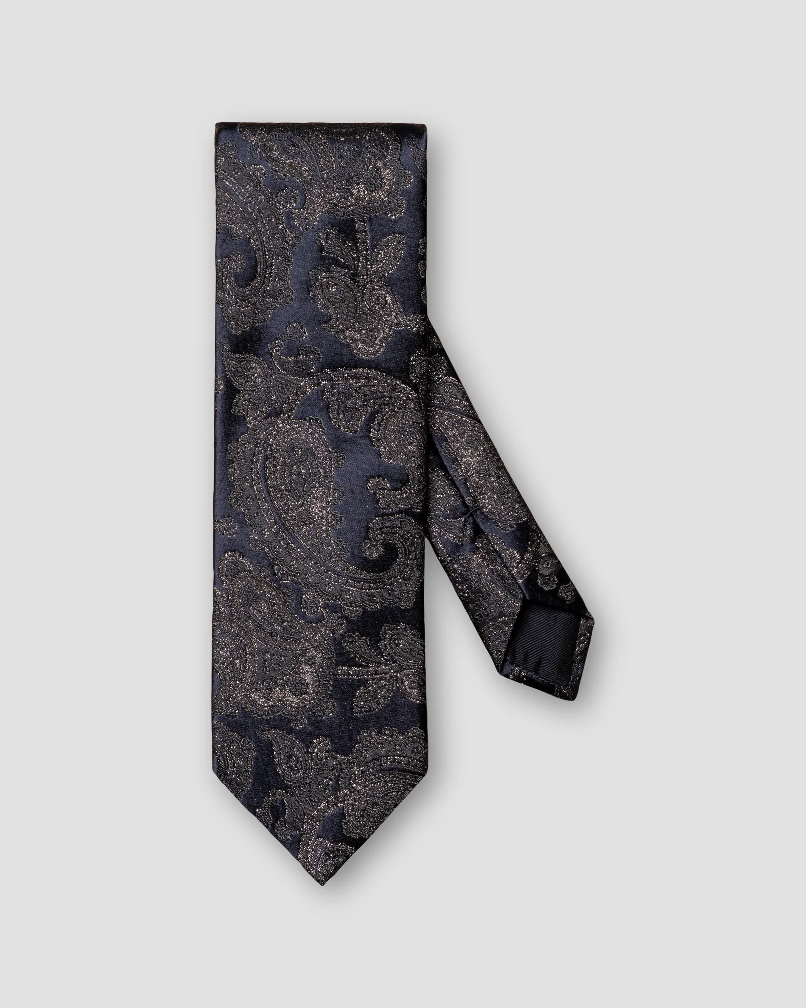 Eton - black silk blend tie