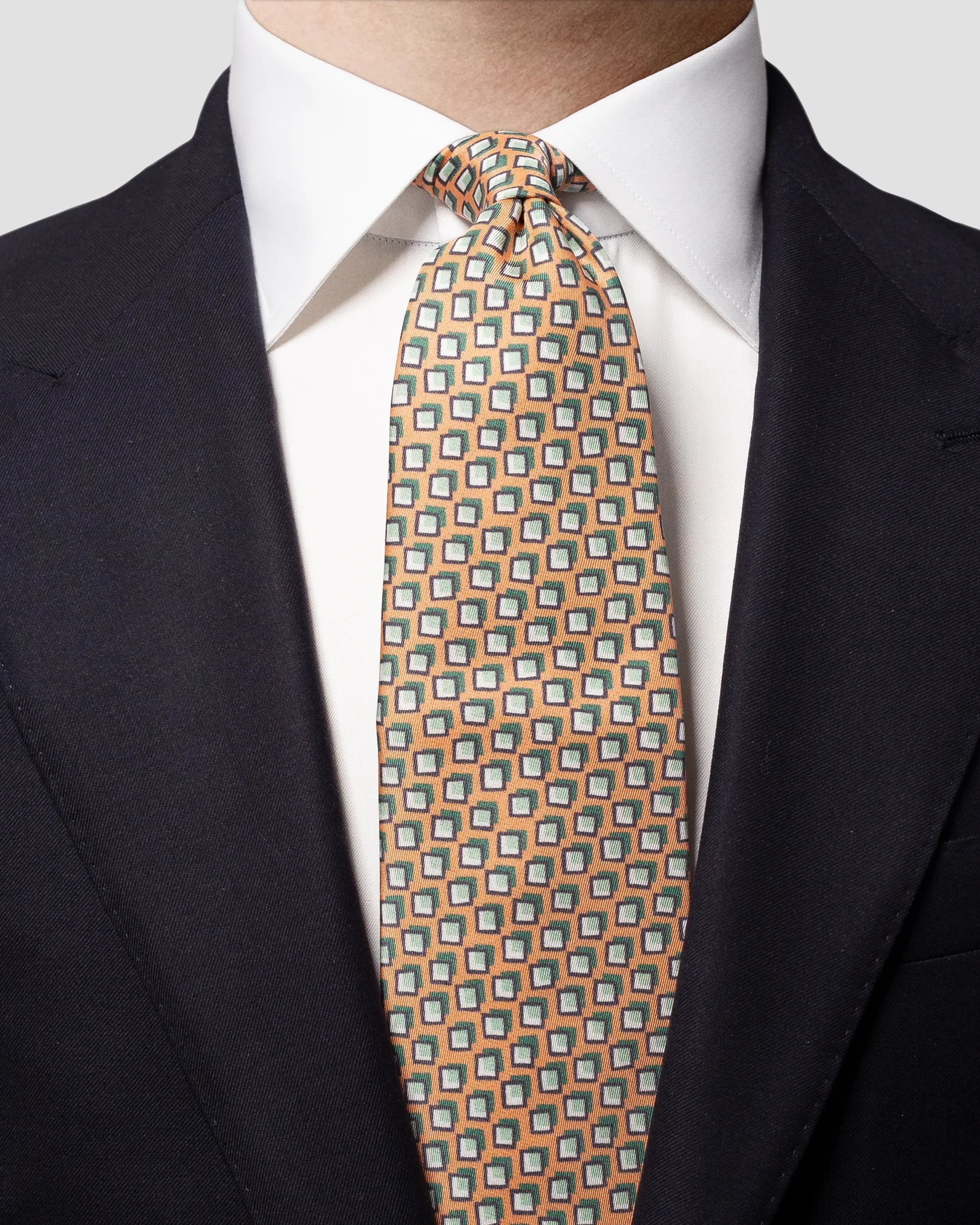 Eton - light red patterned silk tie