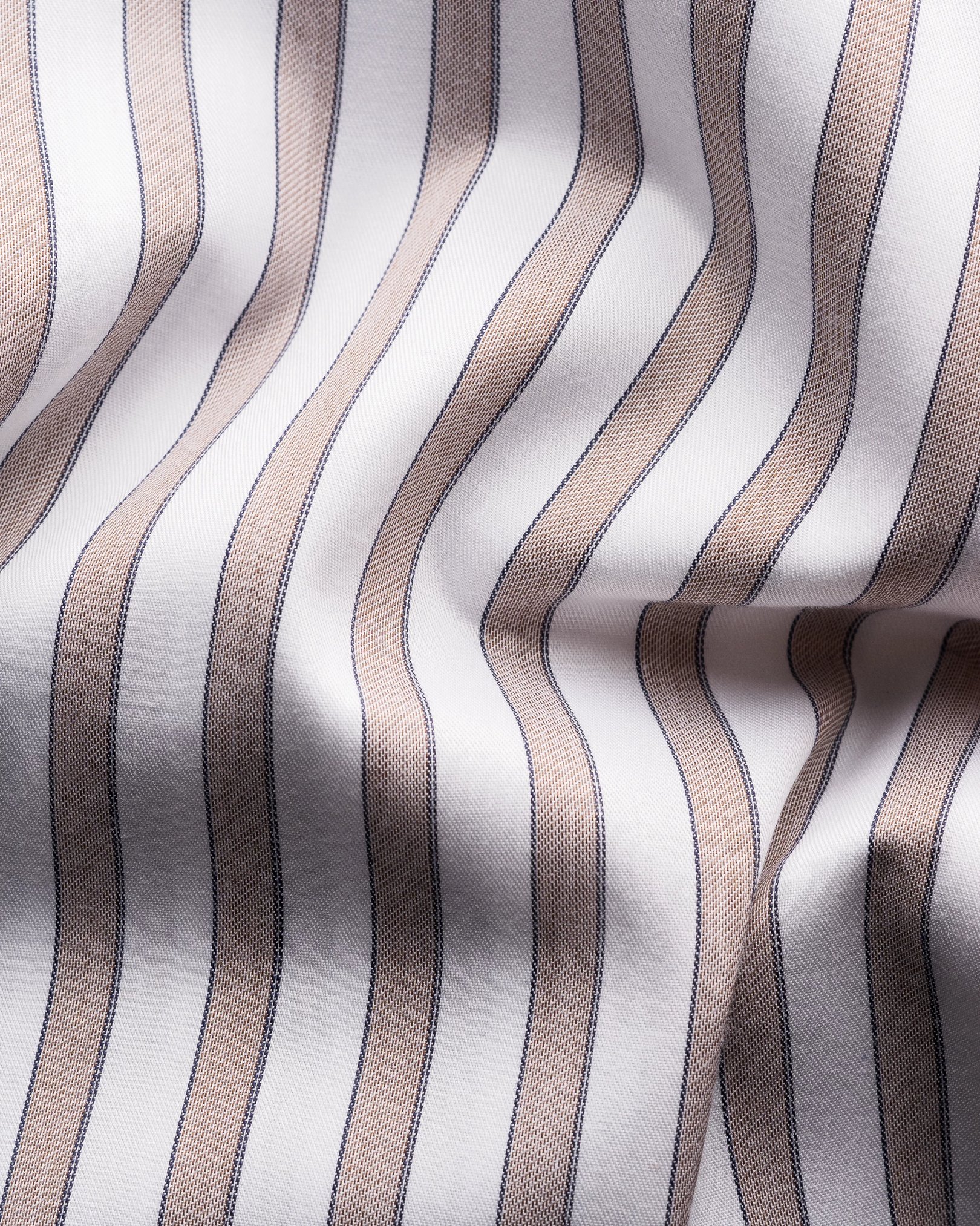 Eton - brown fine twill stretch