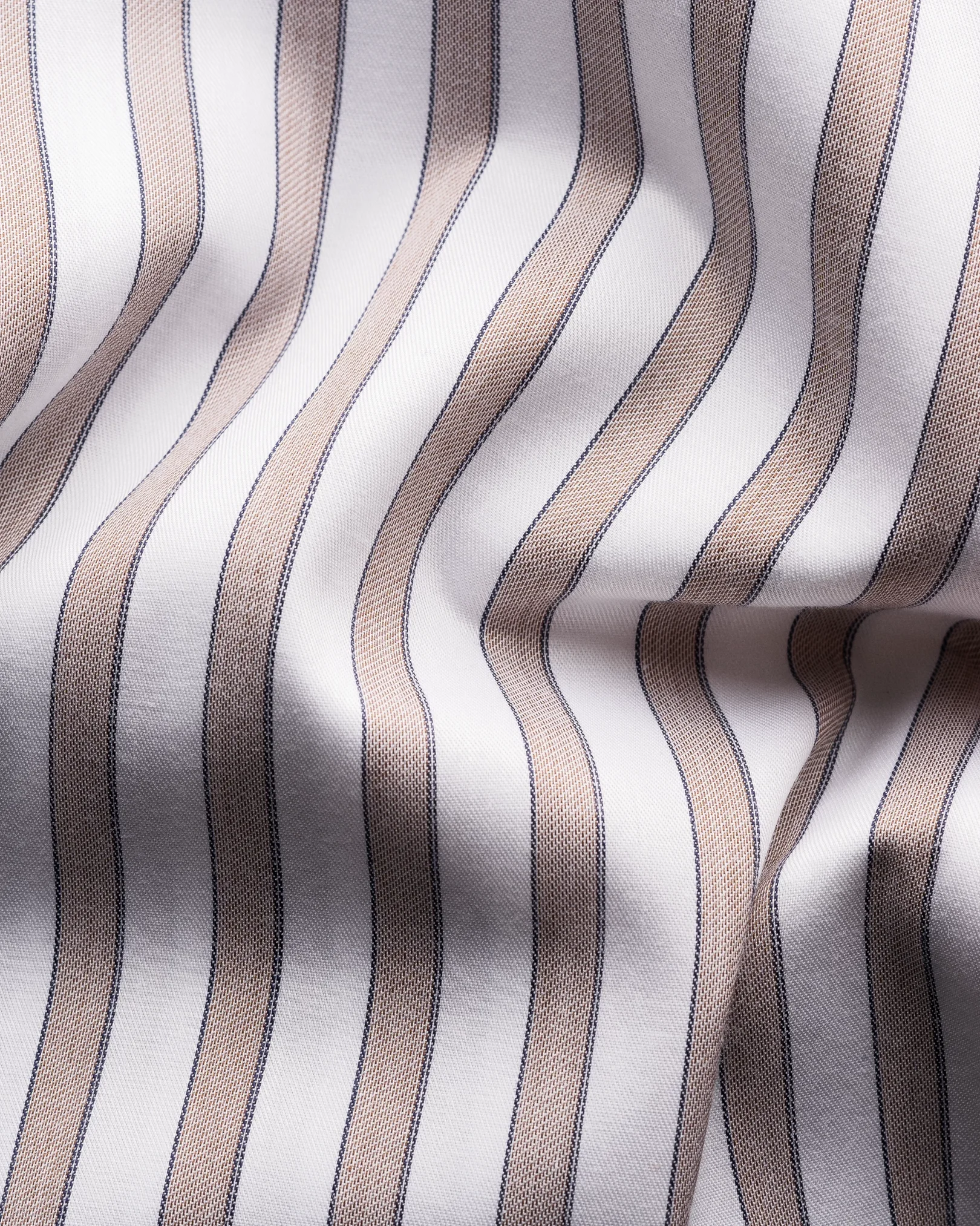 Eton - brown fine twill stretch