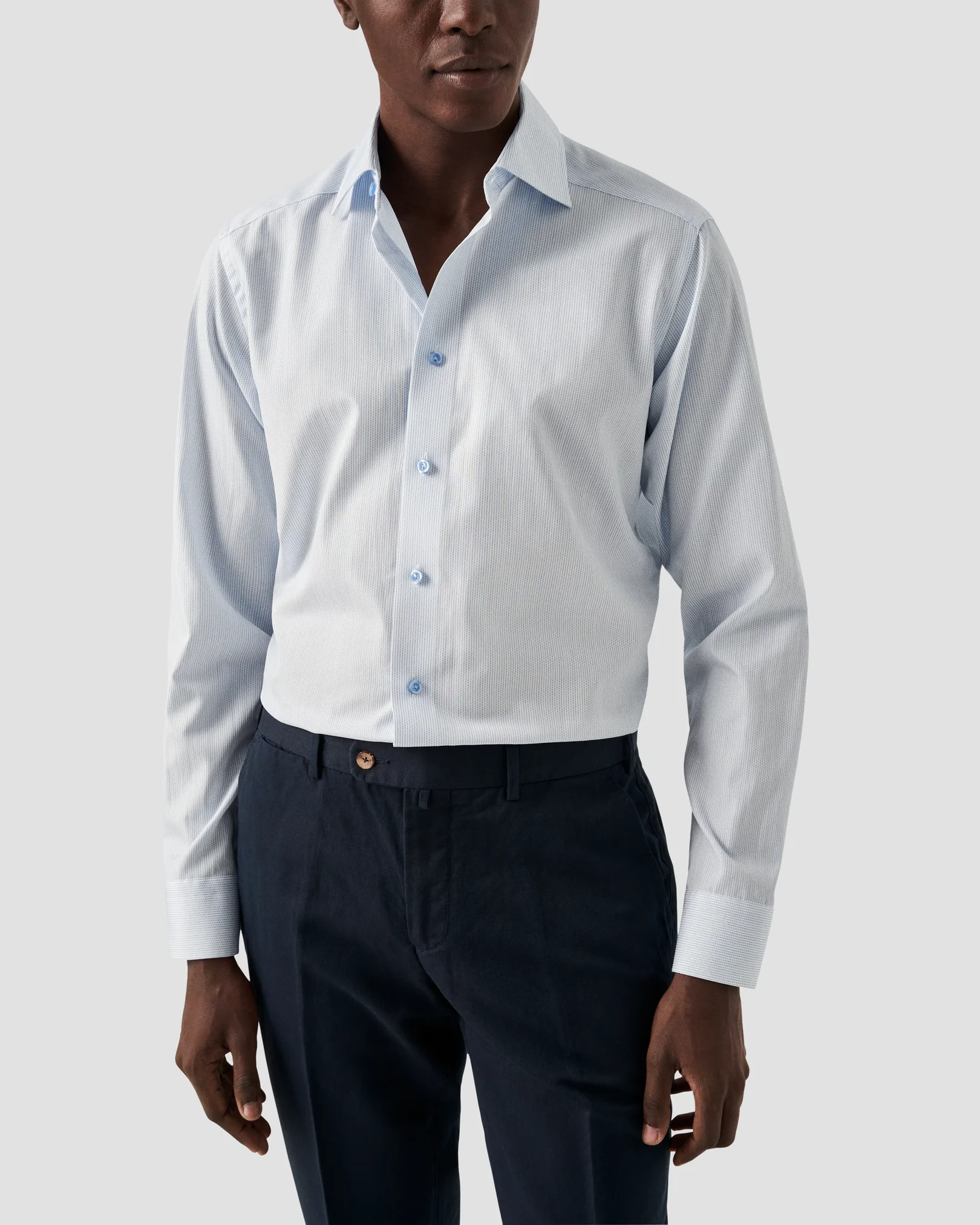 Eton - micro printed poplin shirt