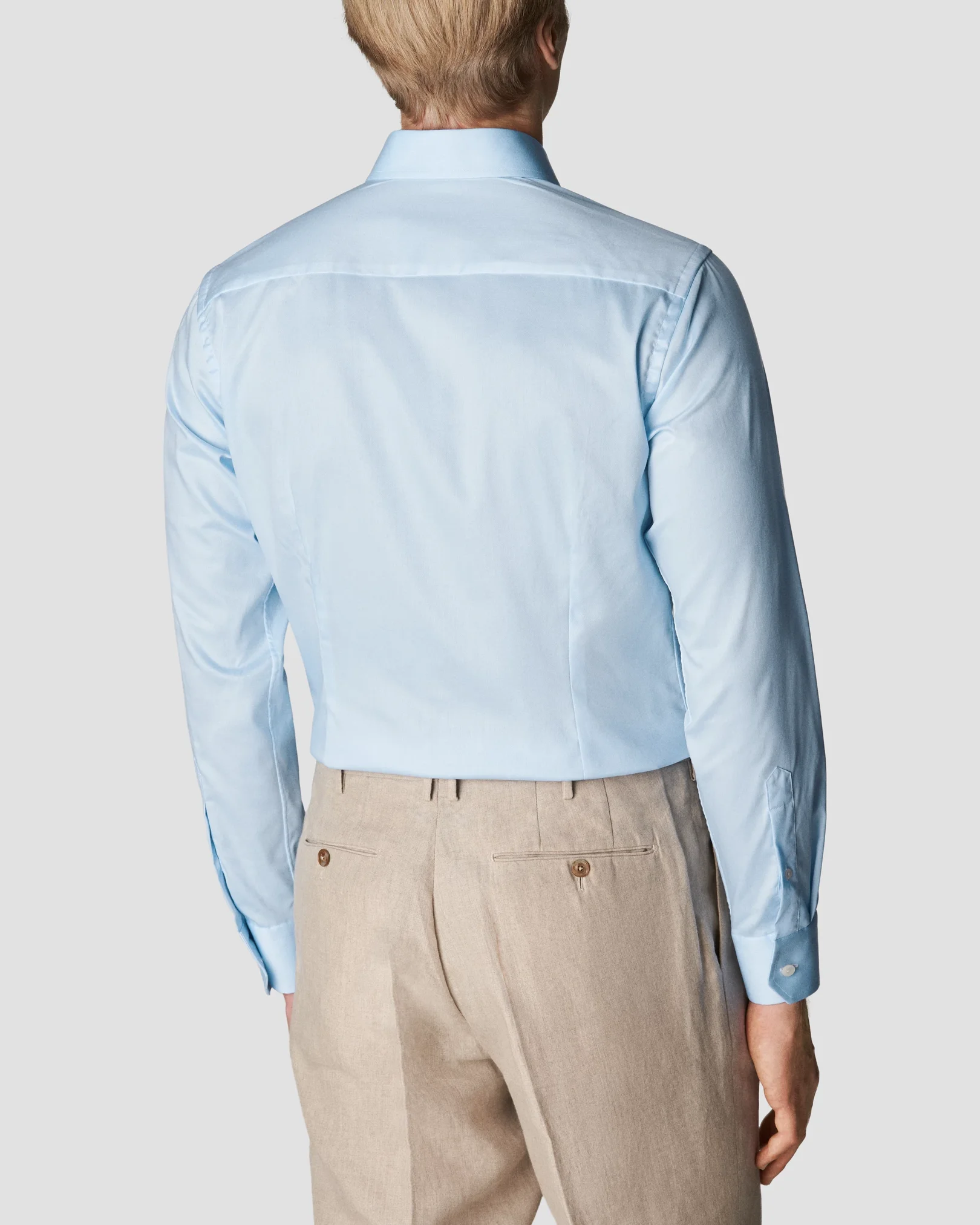 Eton - light blue twill stretch