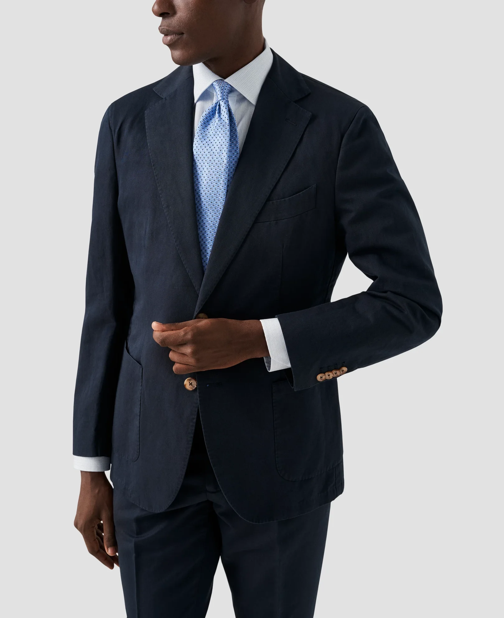 Eton - micro printed poplin shirt