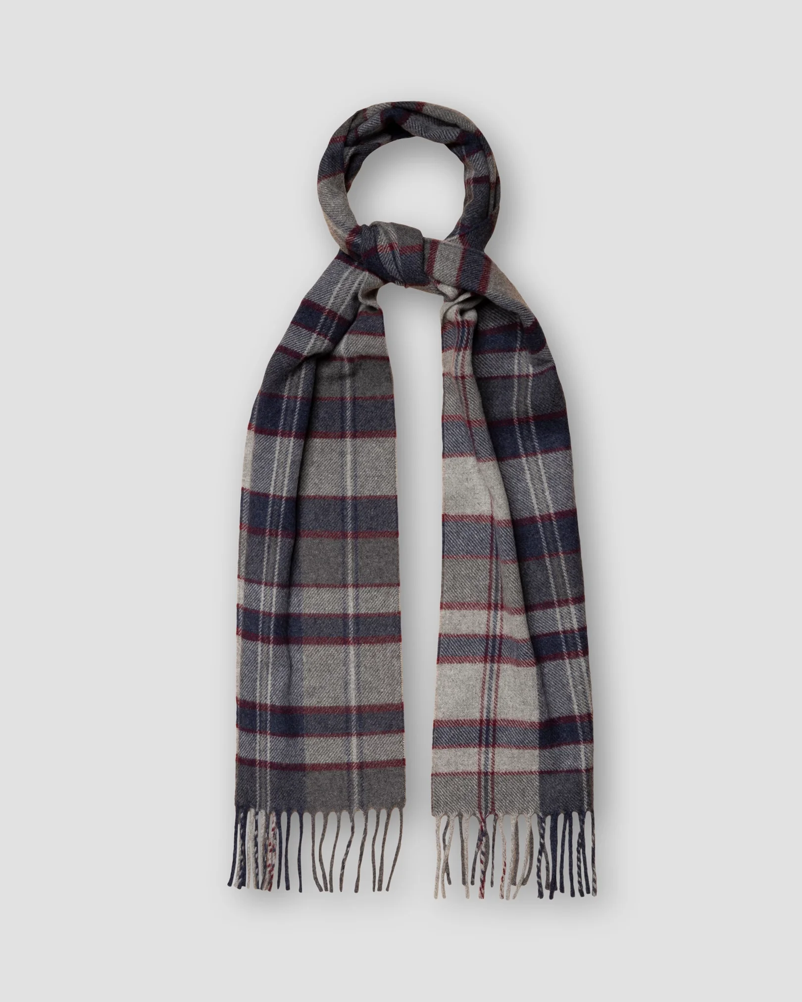 Eton - dark blue tartan checked scarf