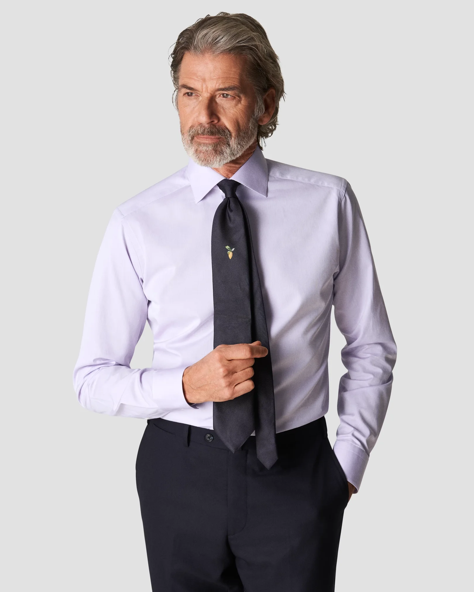 Eton - light purple fine pique cutaway