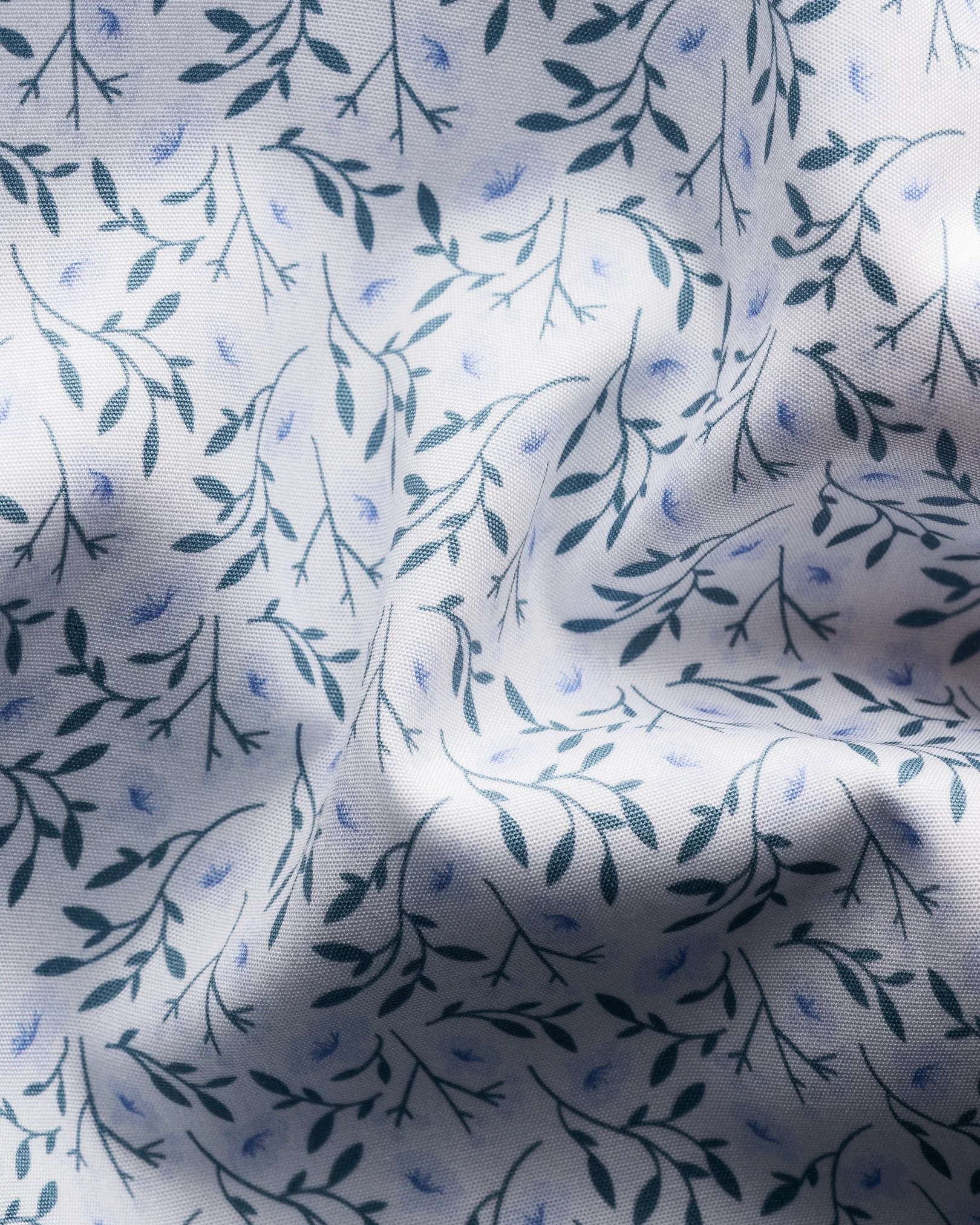 Eton - mid blue floral poplin