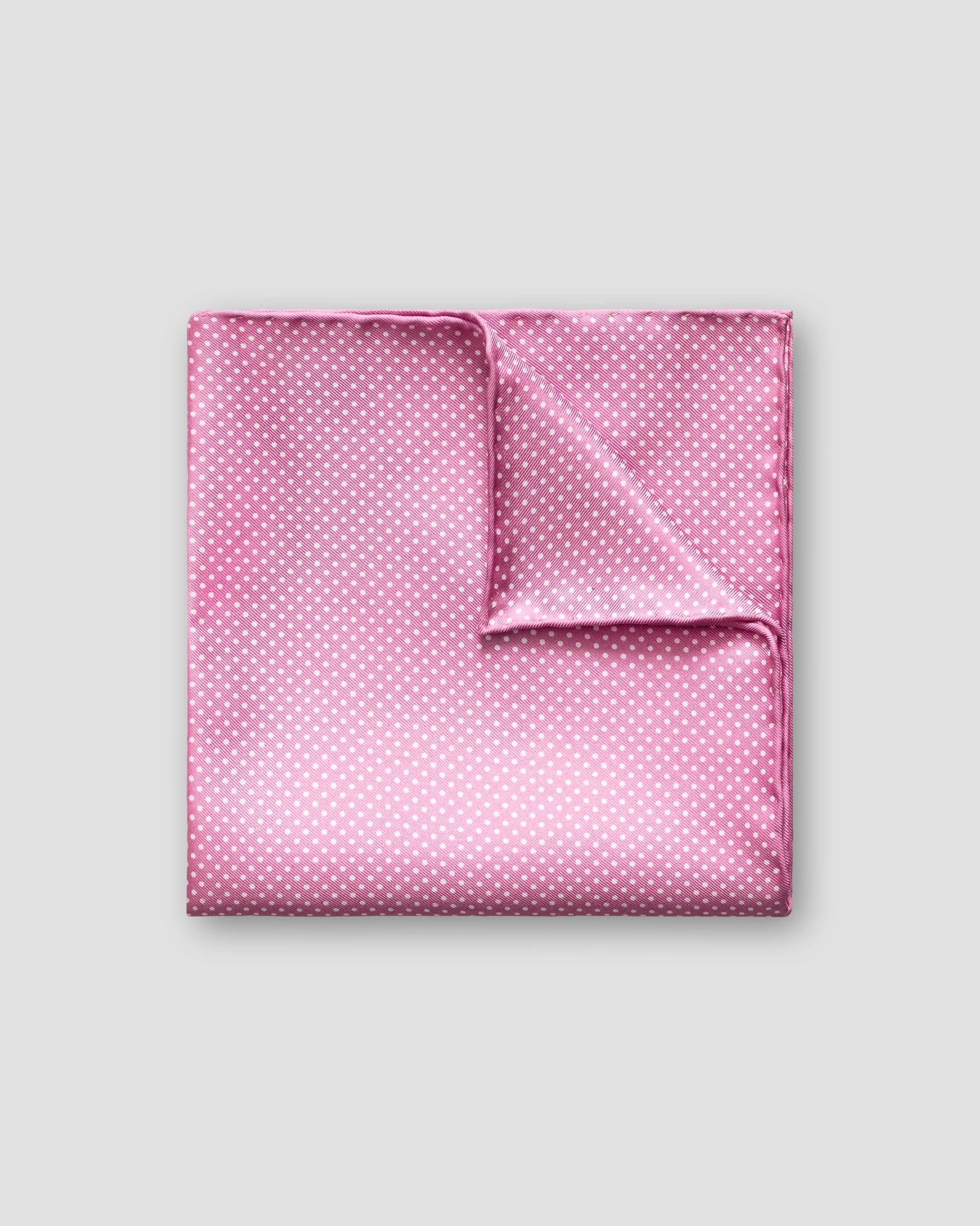 Eton - Rosa Seiden-Einstecktuch mit Polka Dots