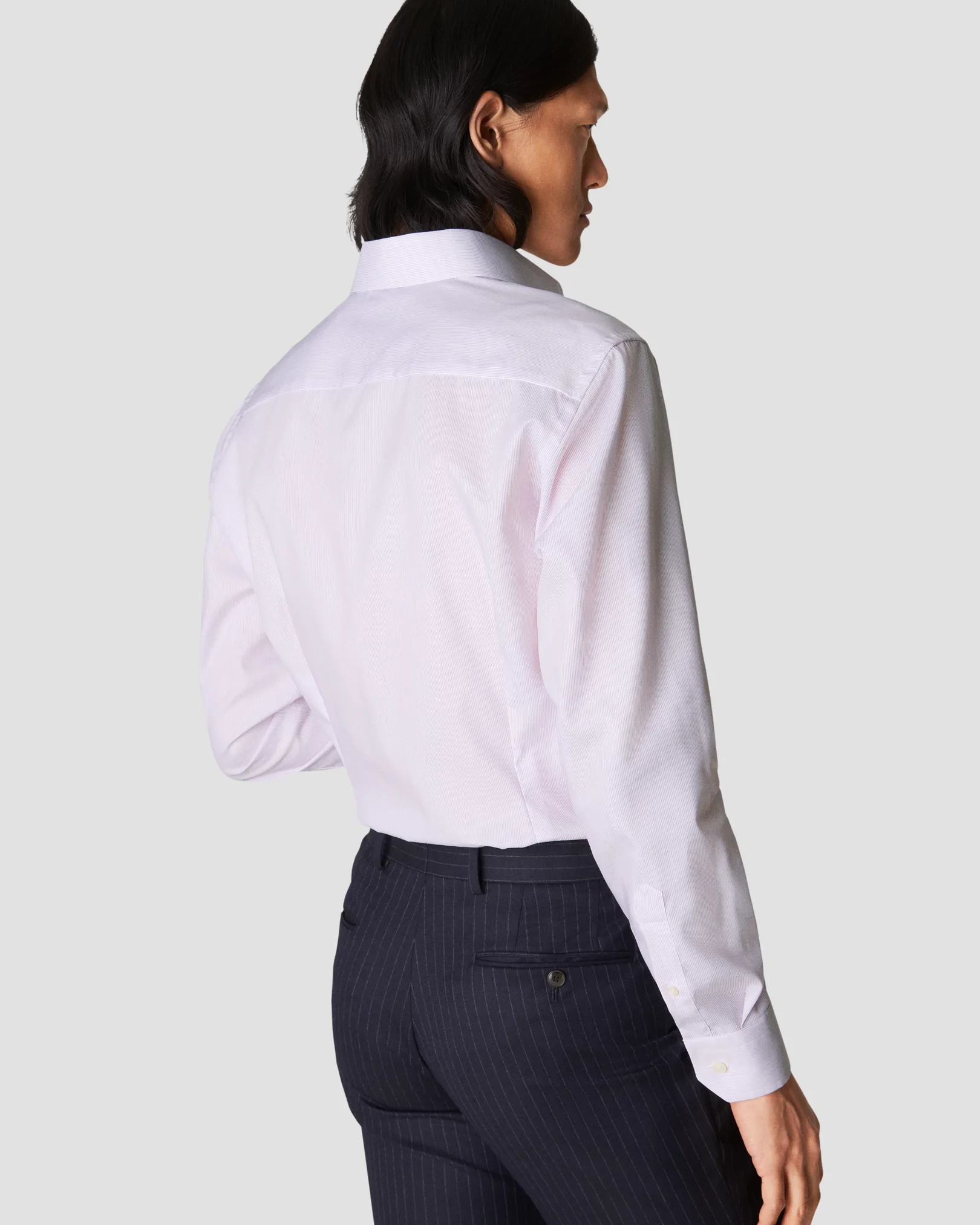 Eton - pink twill hairline shirt