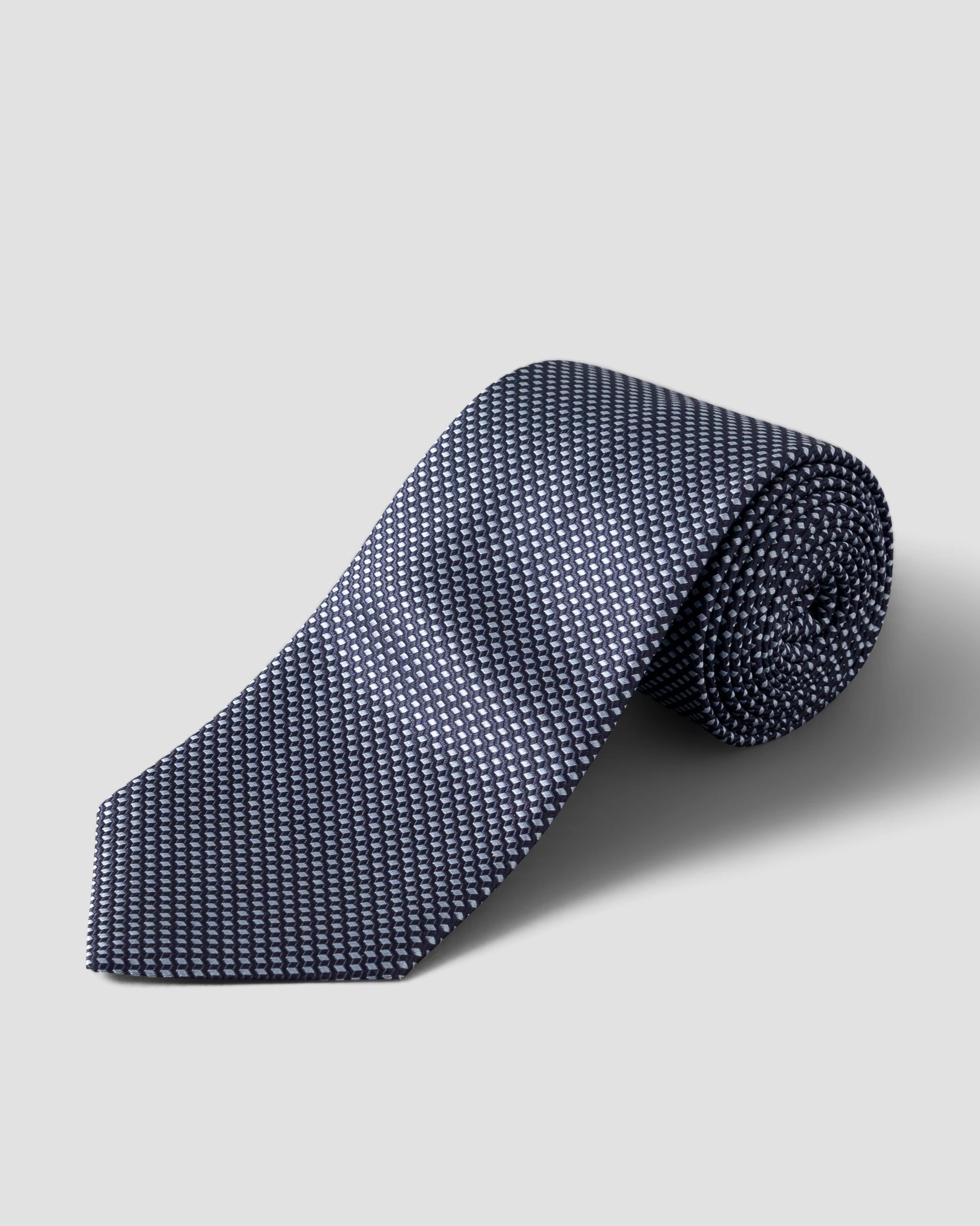 Eton - Dark Blue Geometric Woven Tie