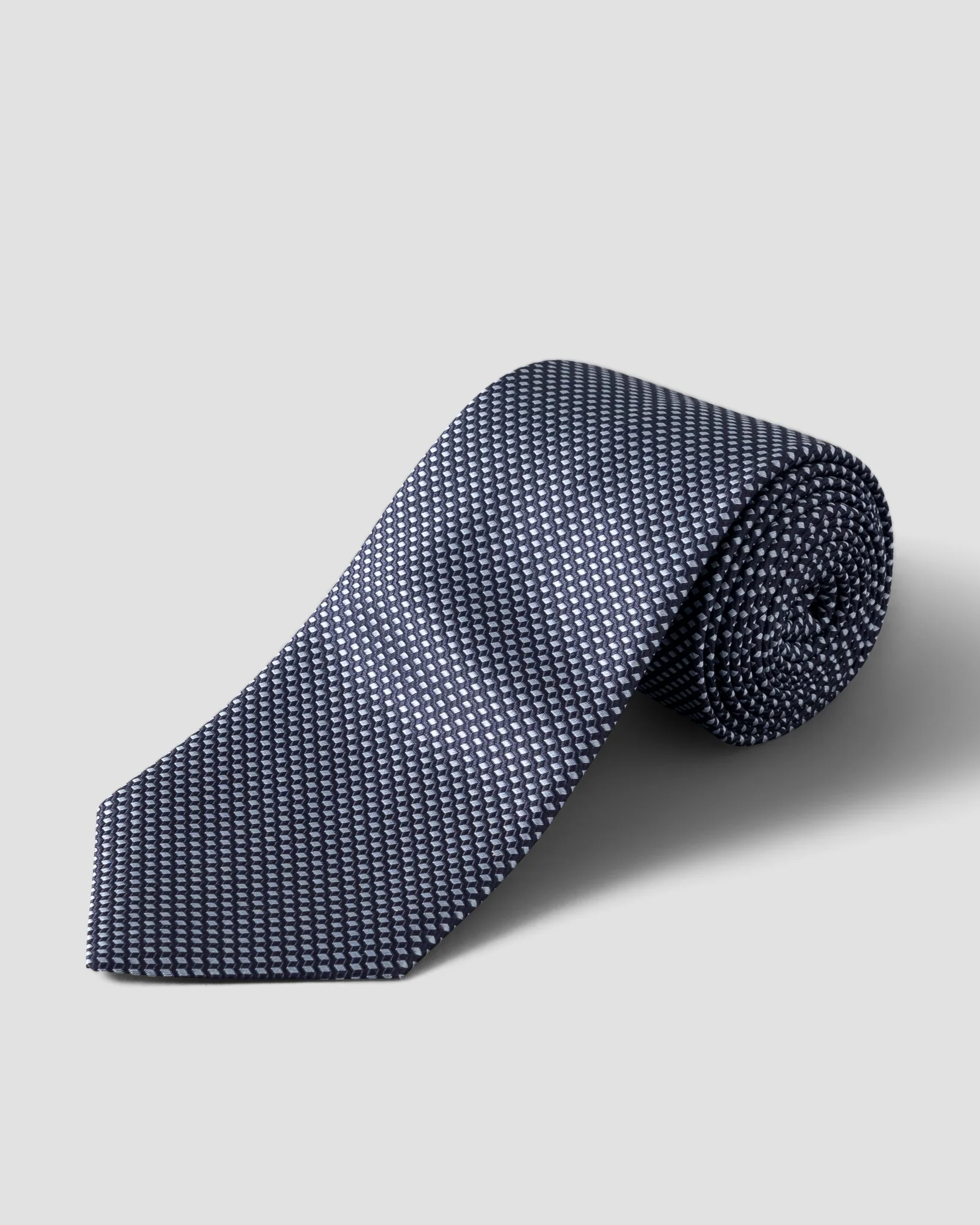 Eton - Dunkelblaue Krawatte mit geometrischem Muster