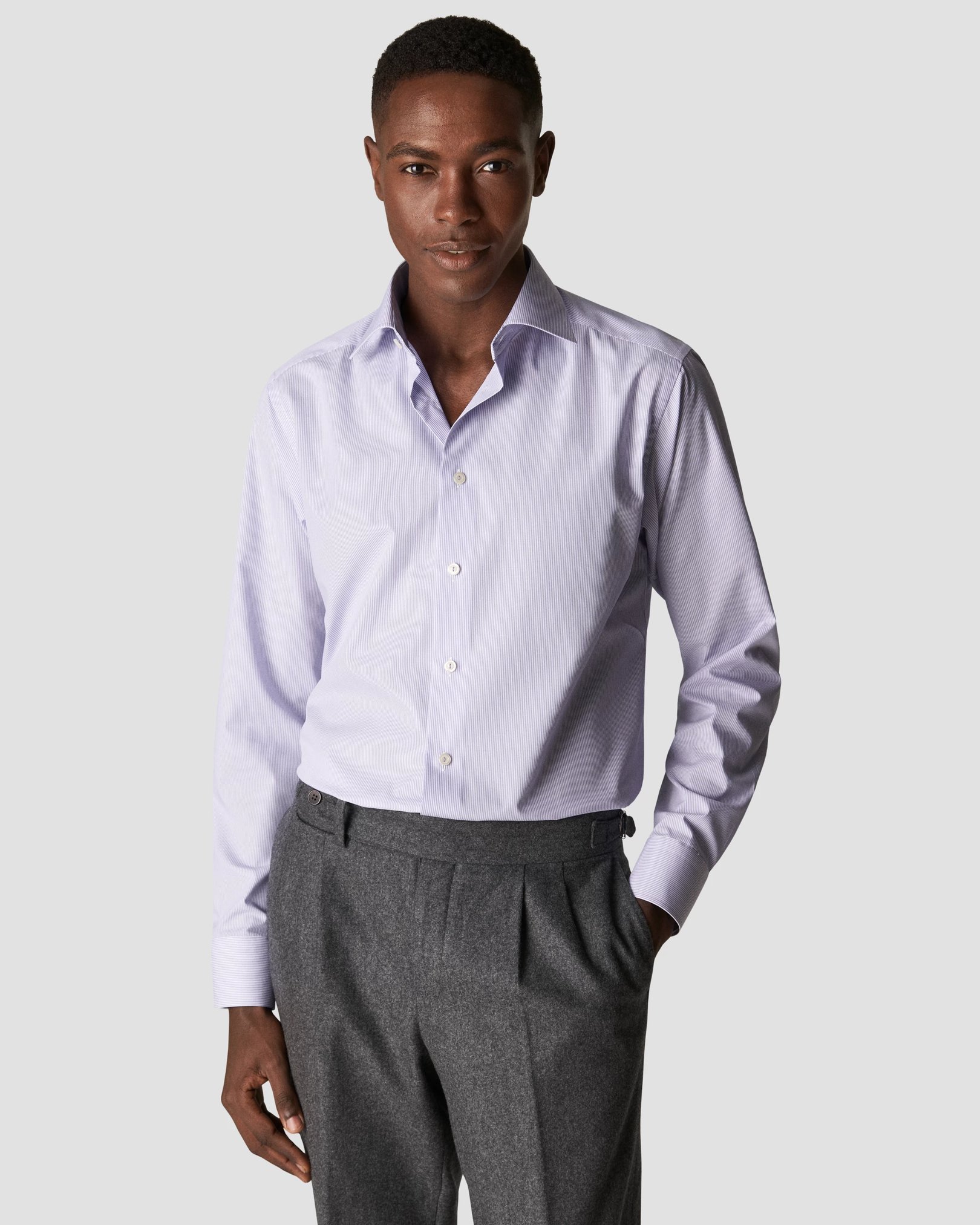 Eton - light purple poplin cutaway