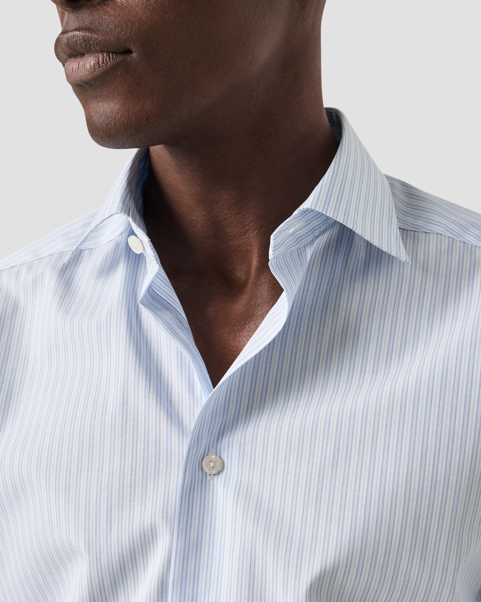 Eton - light blue poplin made to order