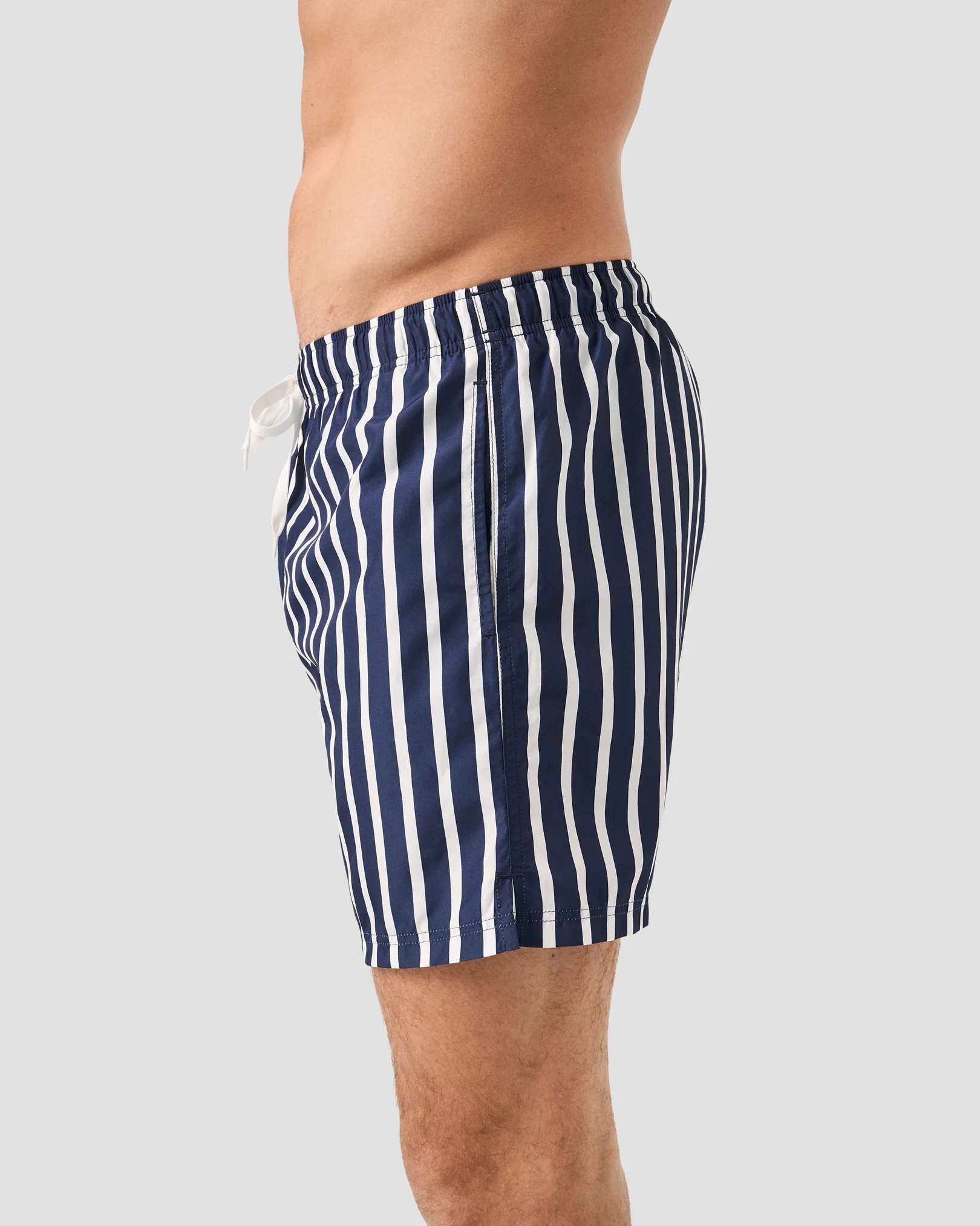 Eton - dark blue striped swim shorts