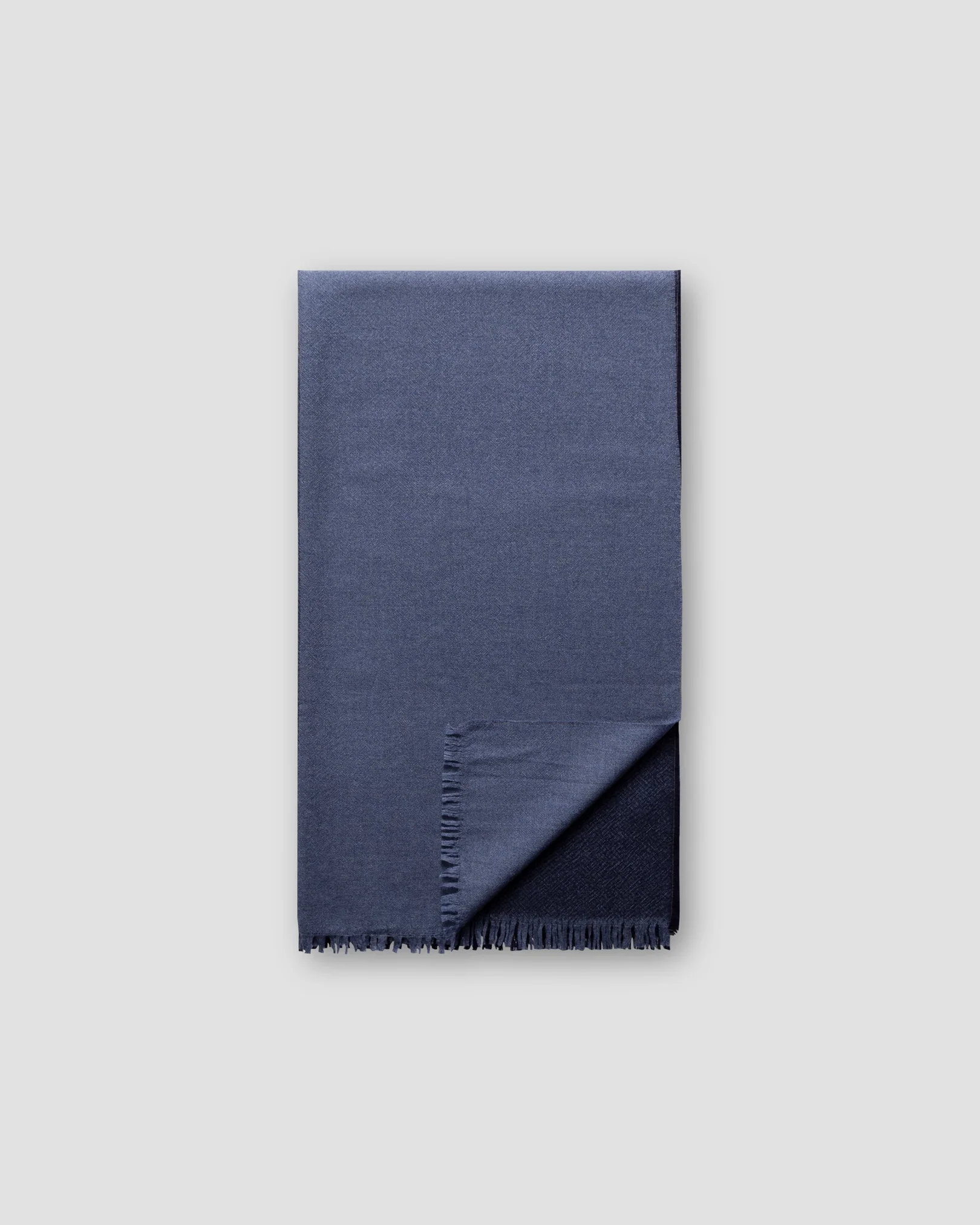 Eton - blue shades fringed wool scarf