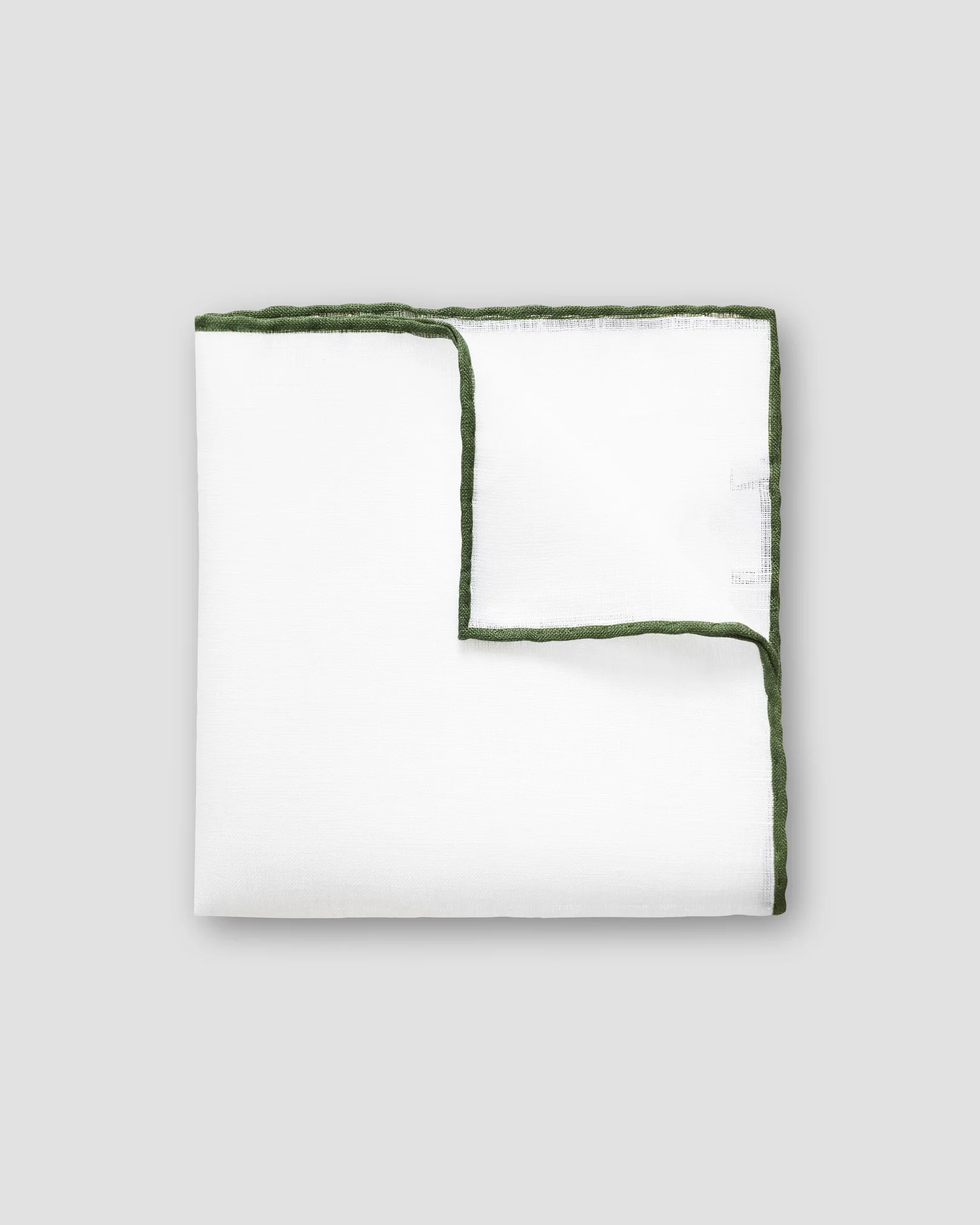 Eton - green linen pocket square