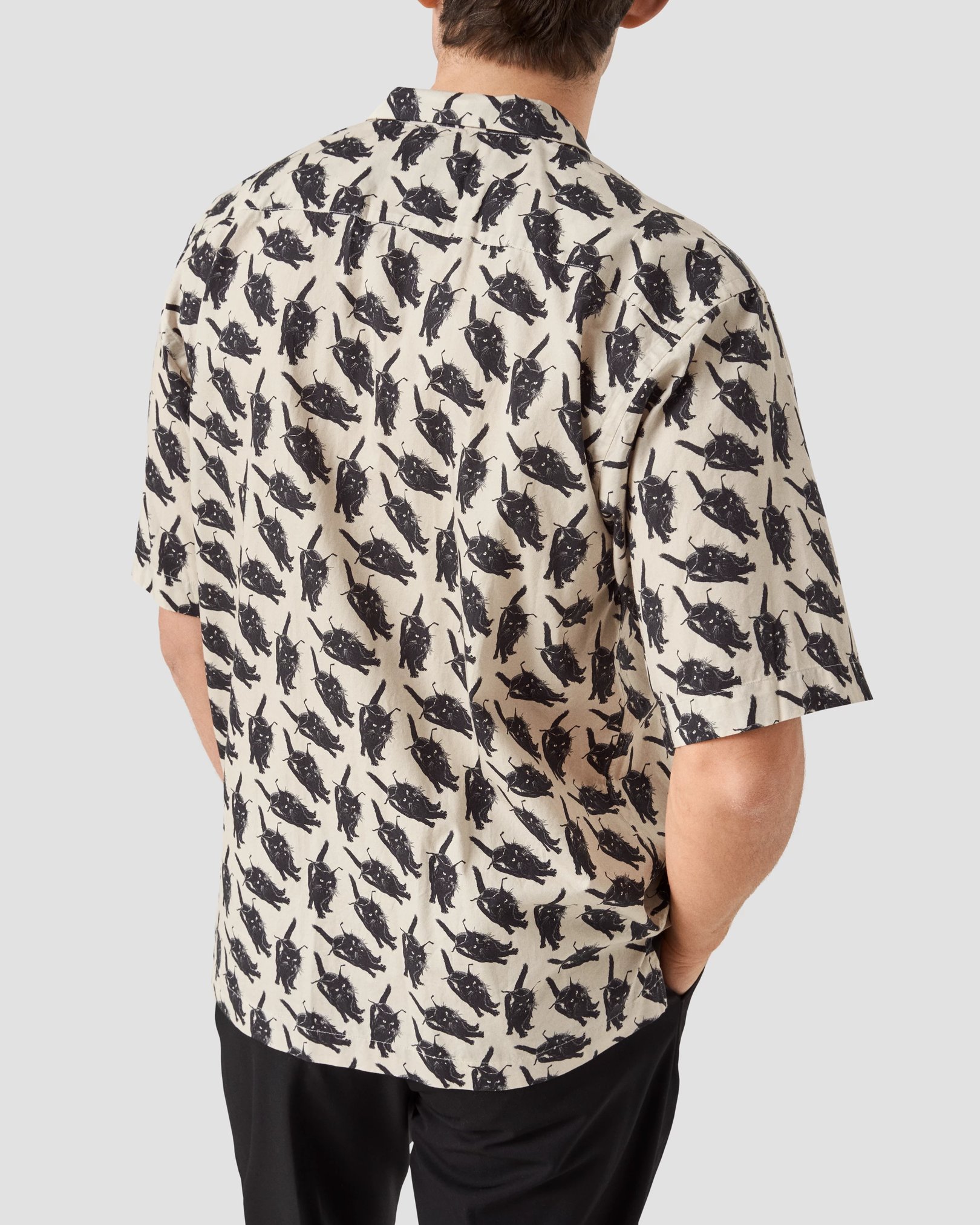 Eton - black cat resort shirt