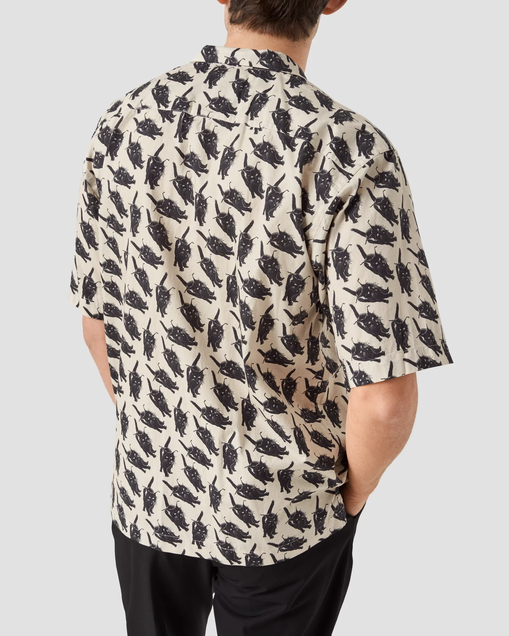 Eton - black cat resort shirt