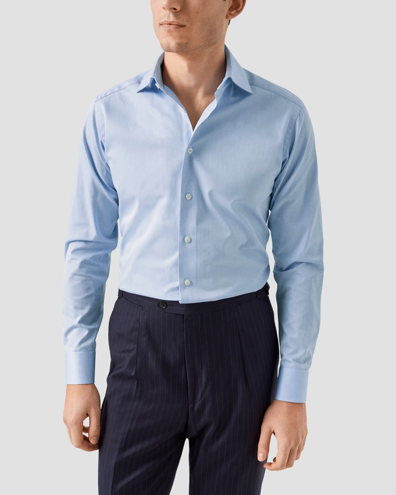 Eton - solid light blue twill