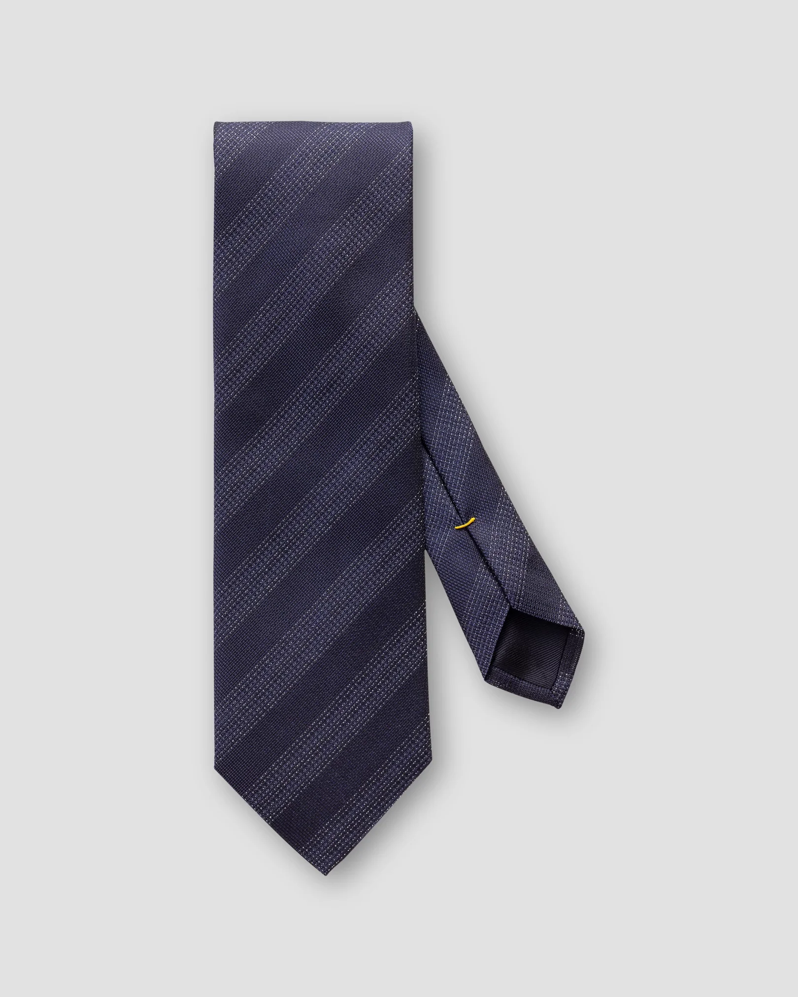 Eton - dark blue striped silk lurex tie