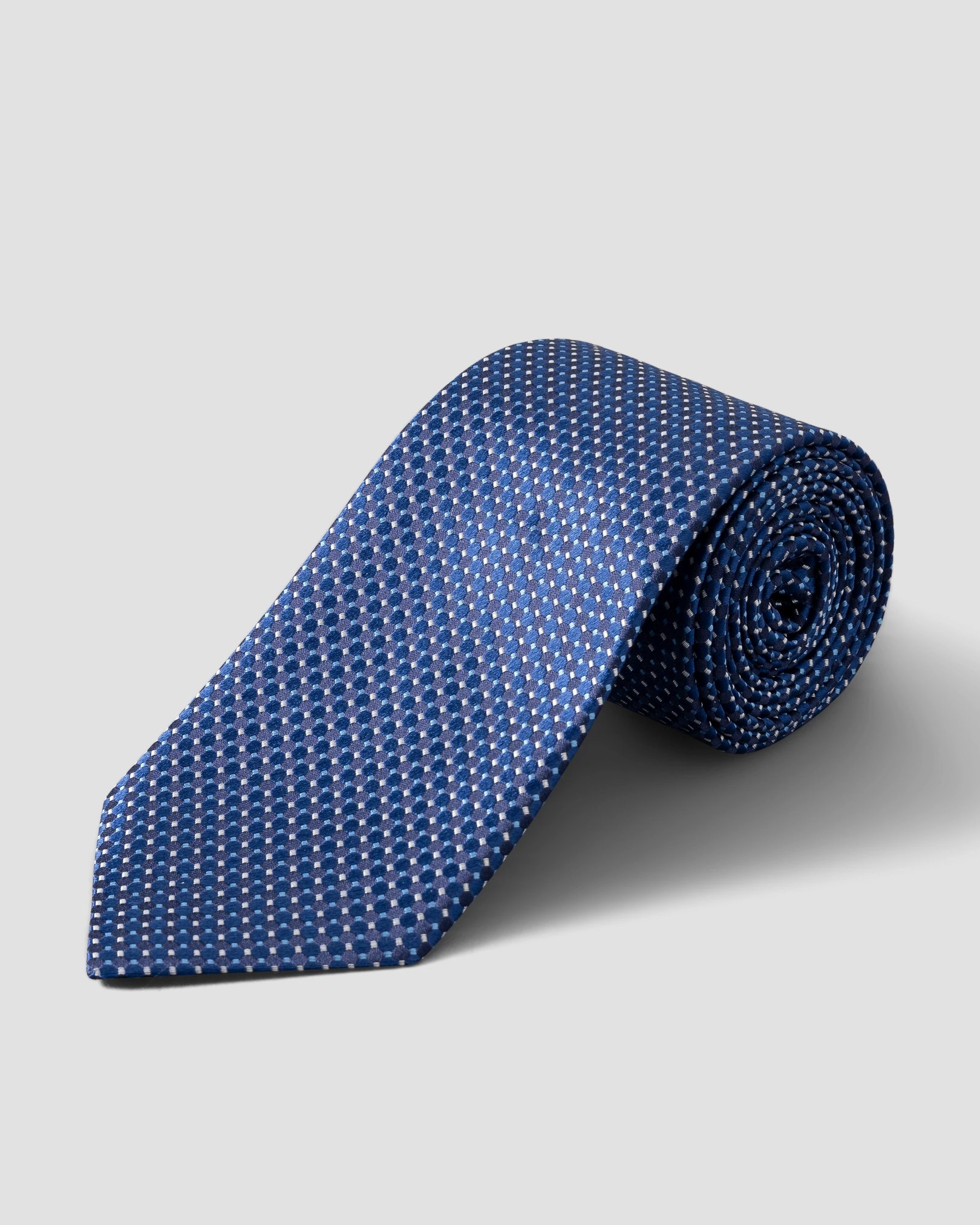 Eton - Dark Blue Geometric Silk Tie