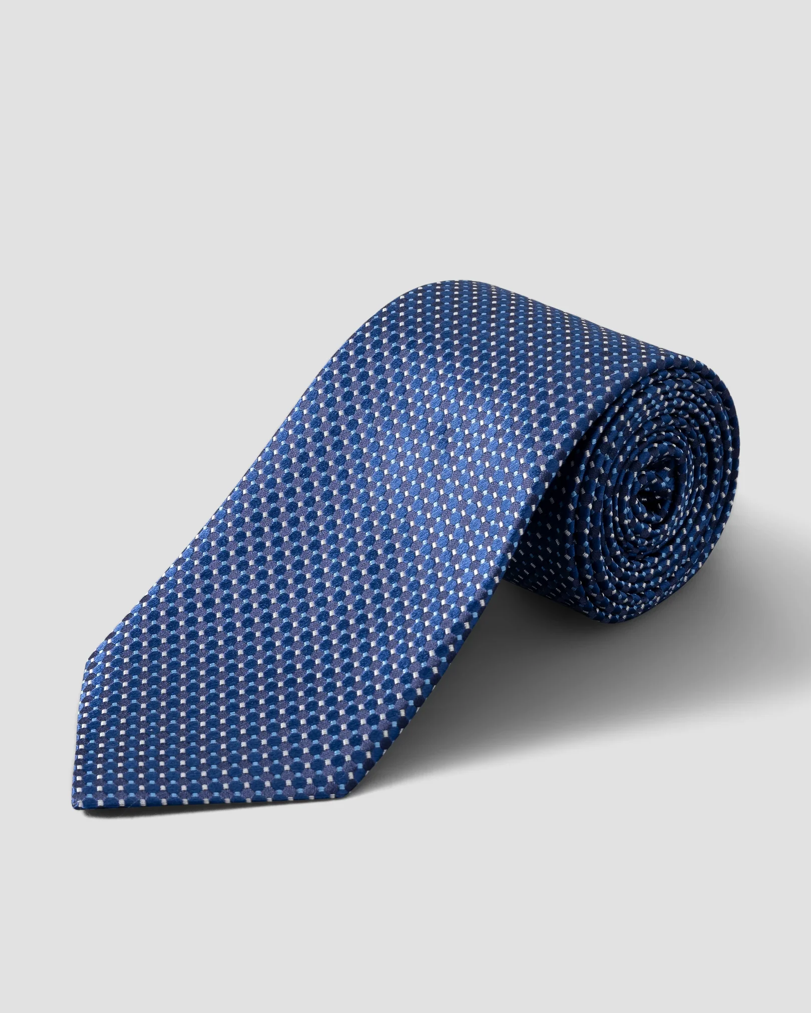 Eton - Dark Blue Geometric Silk Tie