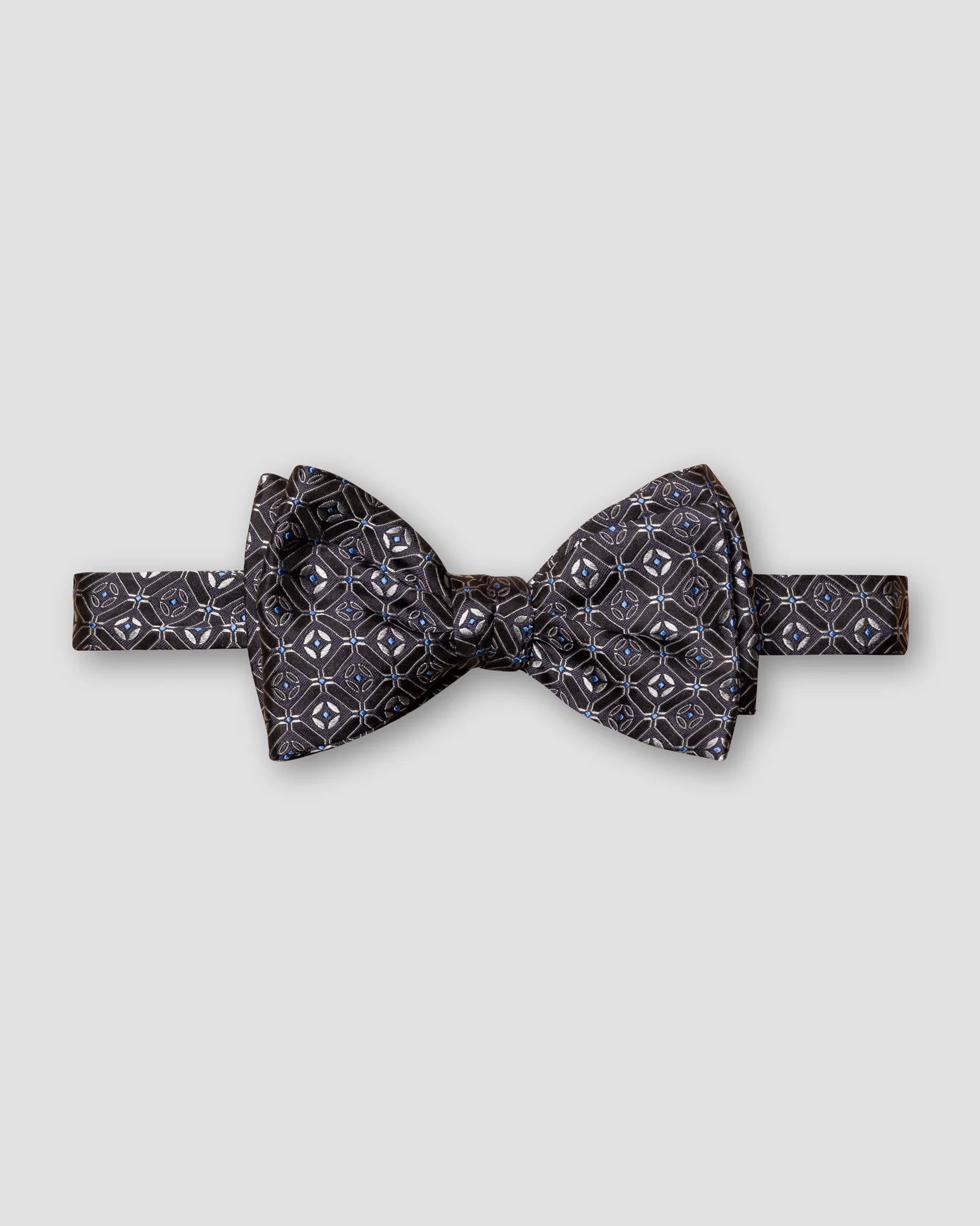 Eton - black geometric silk bowtie