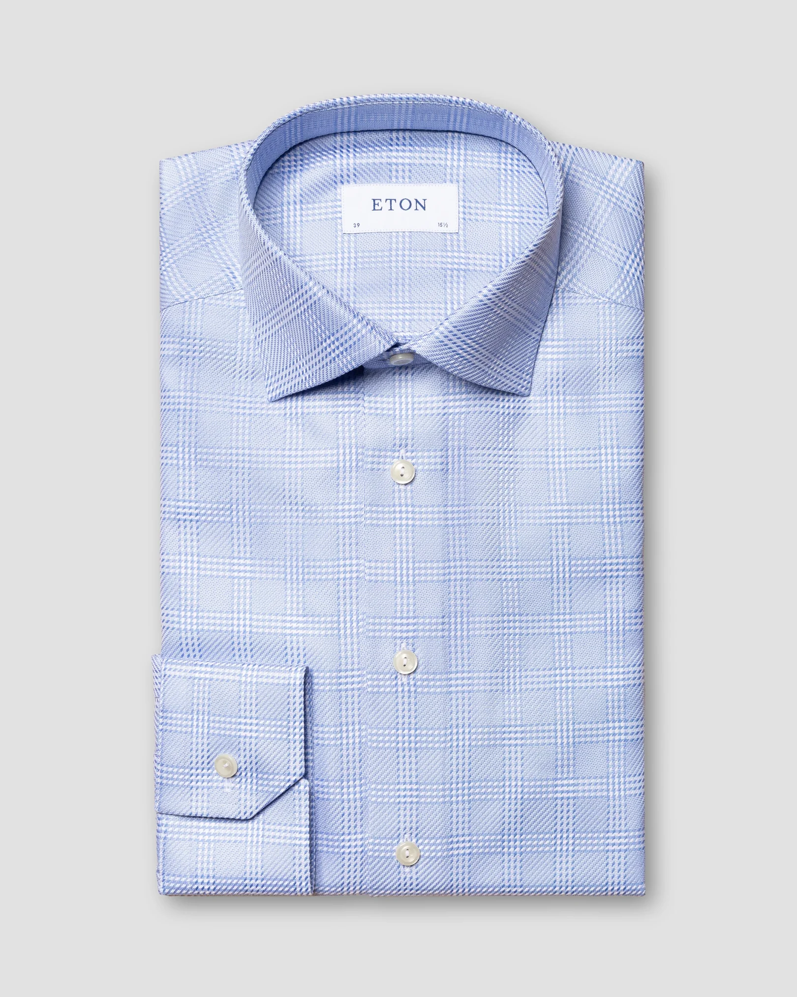 Eton - light blue textured twill cut away